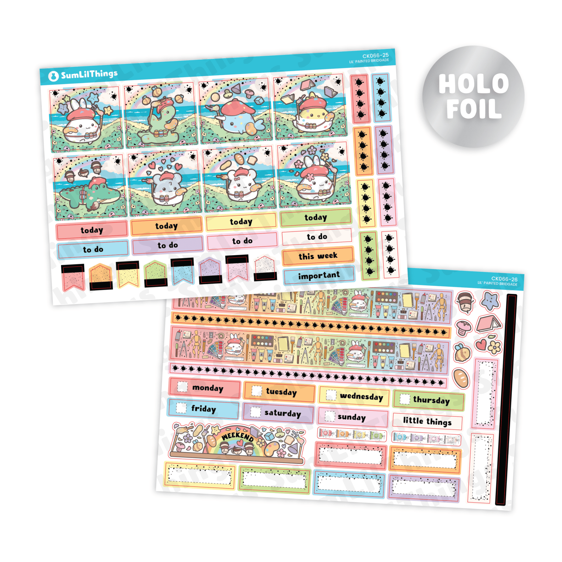 Hobonichi COUSIN - Lil' Painted Brigade - Holo Foil - SumLilThings