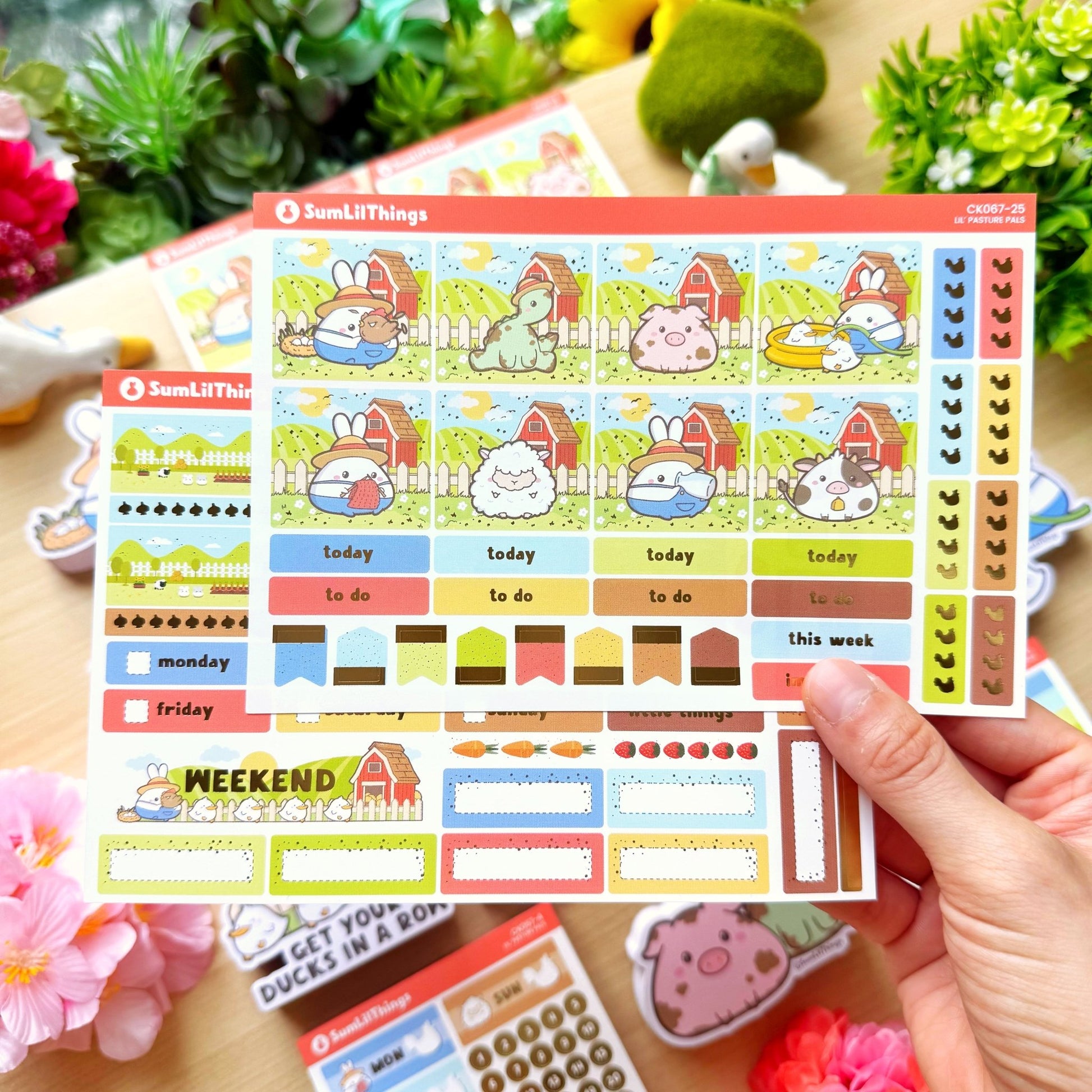 Hobonichi COUSIN - Lil' Pasture Pals - Gold Foil - SumLilThings