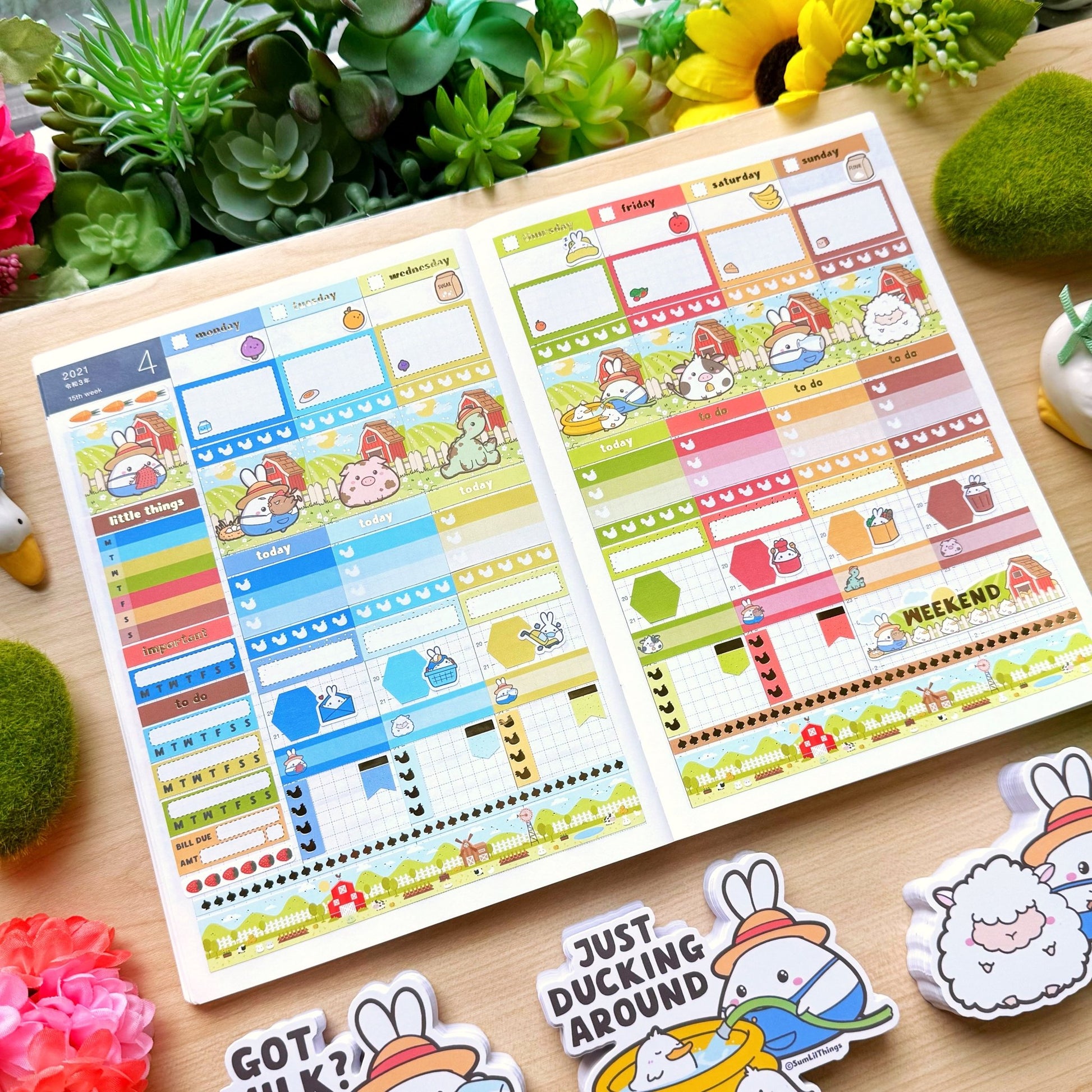 Hobonichi COUSIN - Lil' Pasture Pals - Gold Foil - SumLilThings