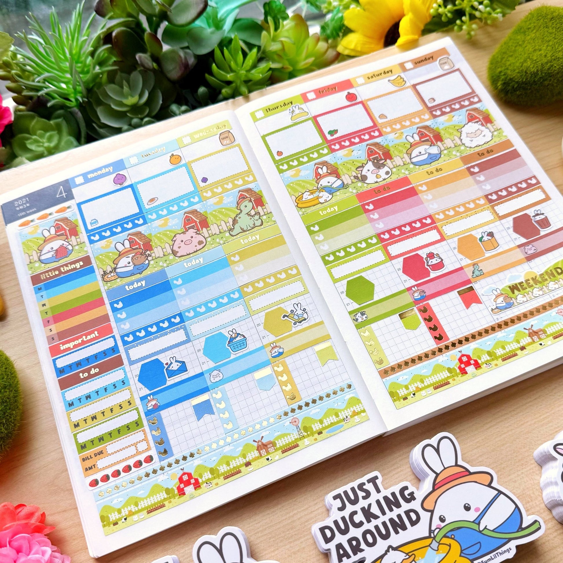 Hobonichi COUSIN - Lil' Pasture Pals - Gold Foil - SumLilThings