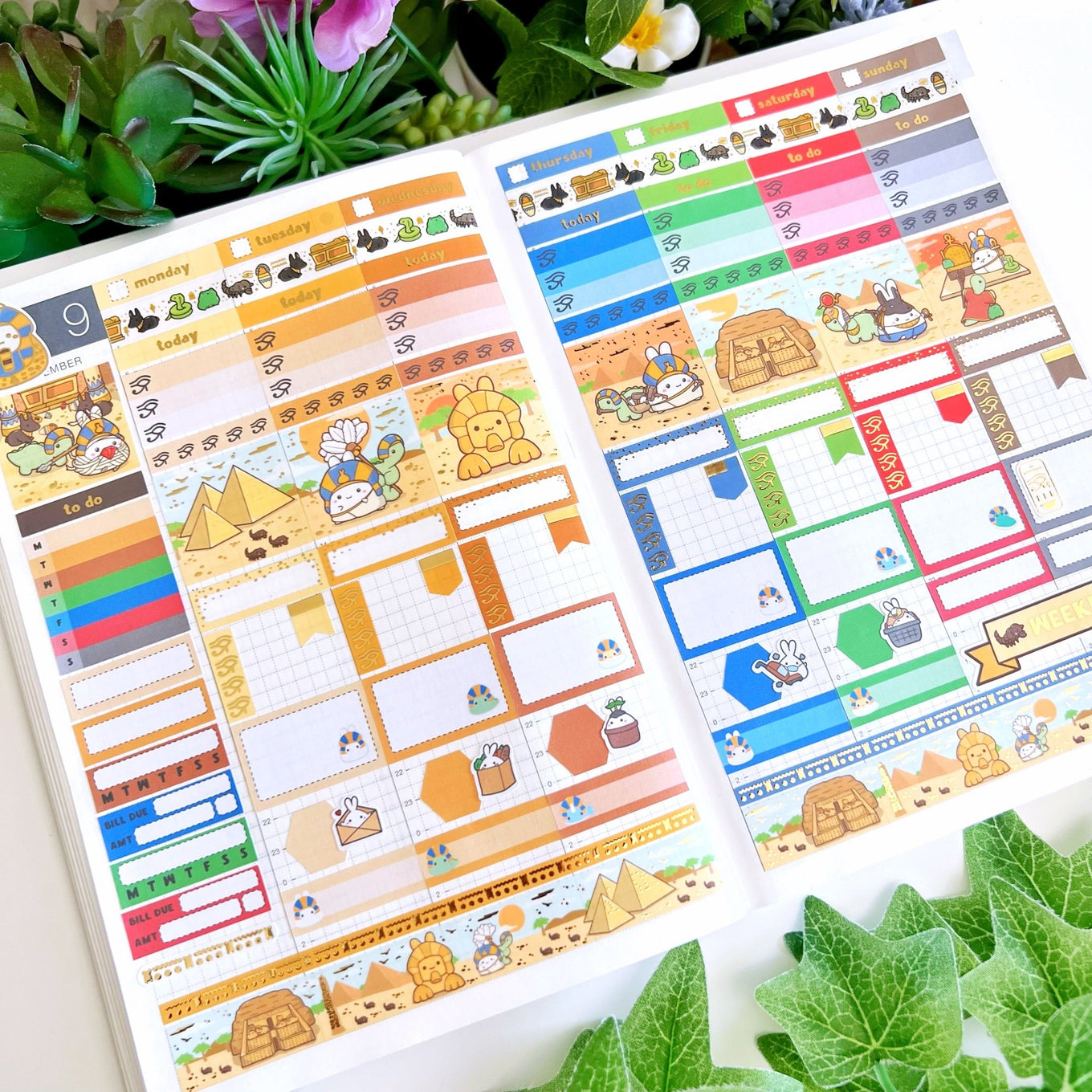 Hobonichi COUSIN - Lil Ruins History: Ancient Egypt - Gold Foil - SumLilThings