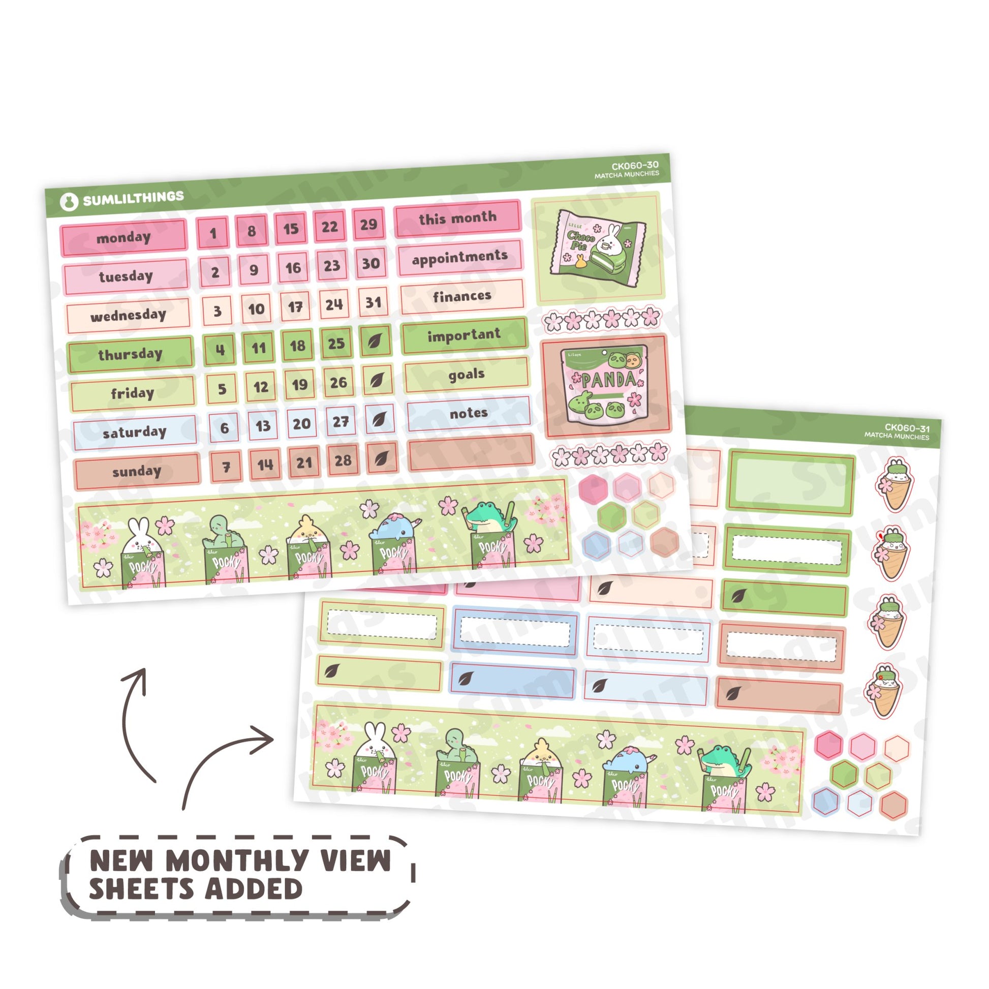 Hobonichi COUSIN - Matcha Munchies - Gold Foil - SumLilThings