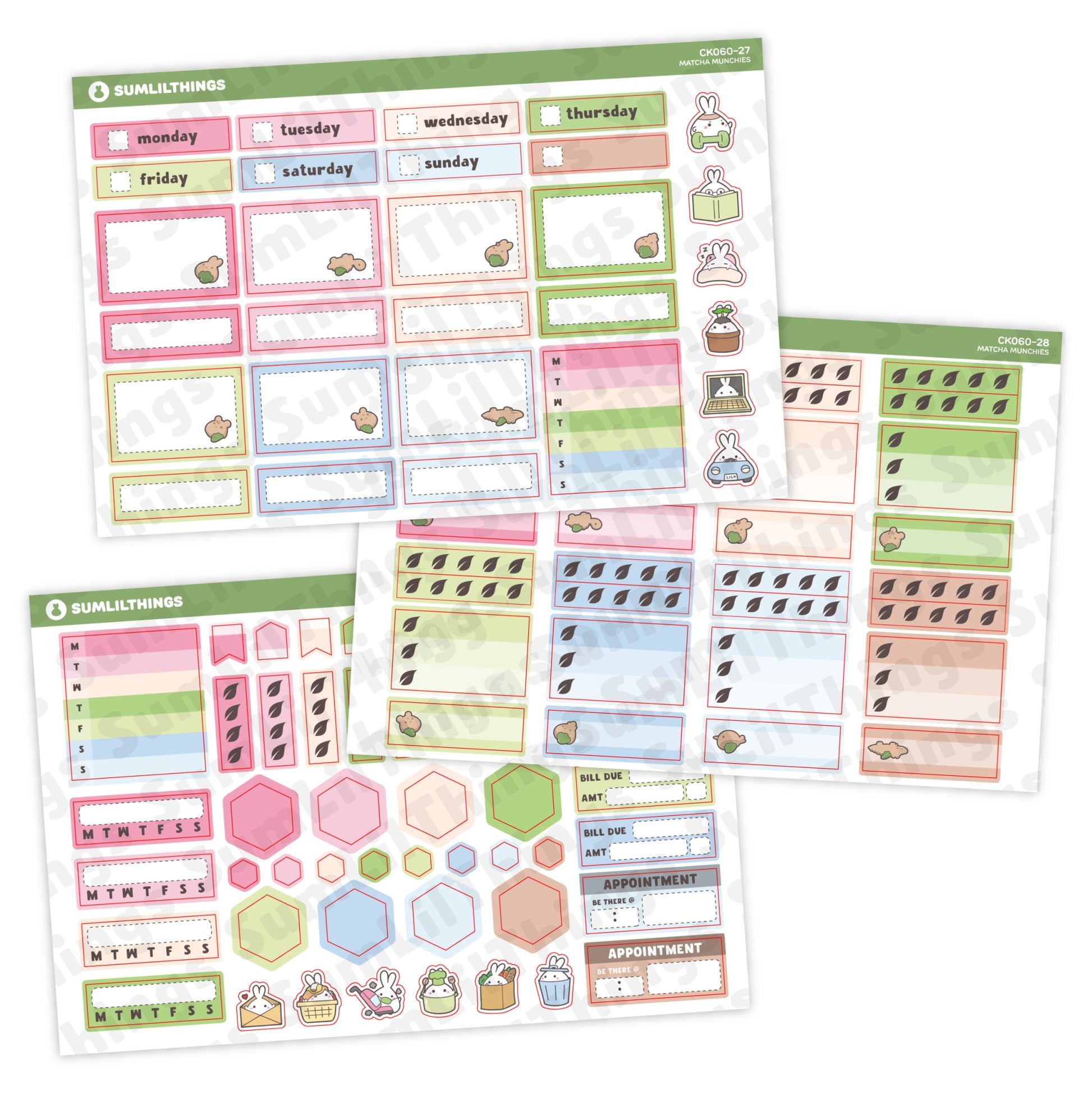 Hobonichi COUSIN - Matcha Munchies - Gold Foil - SumLilThings