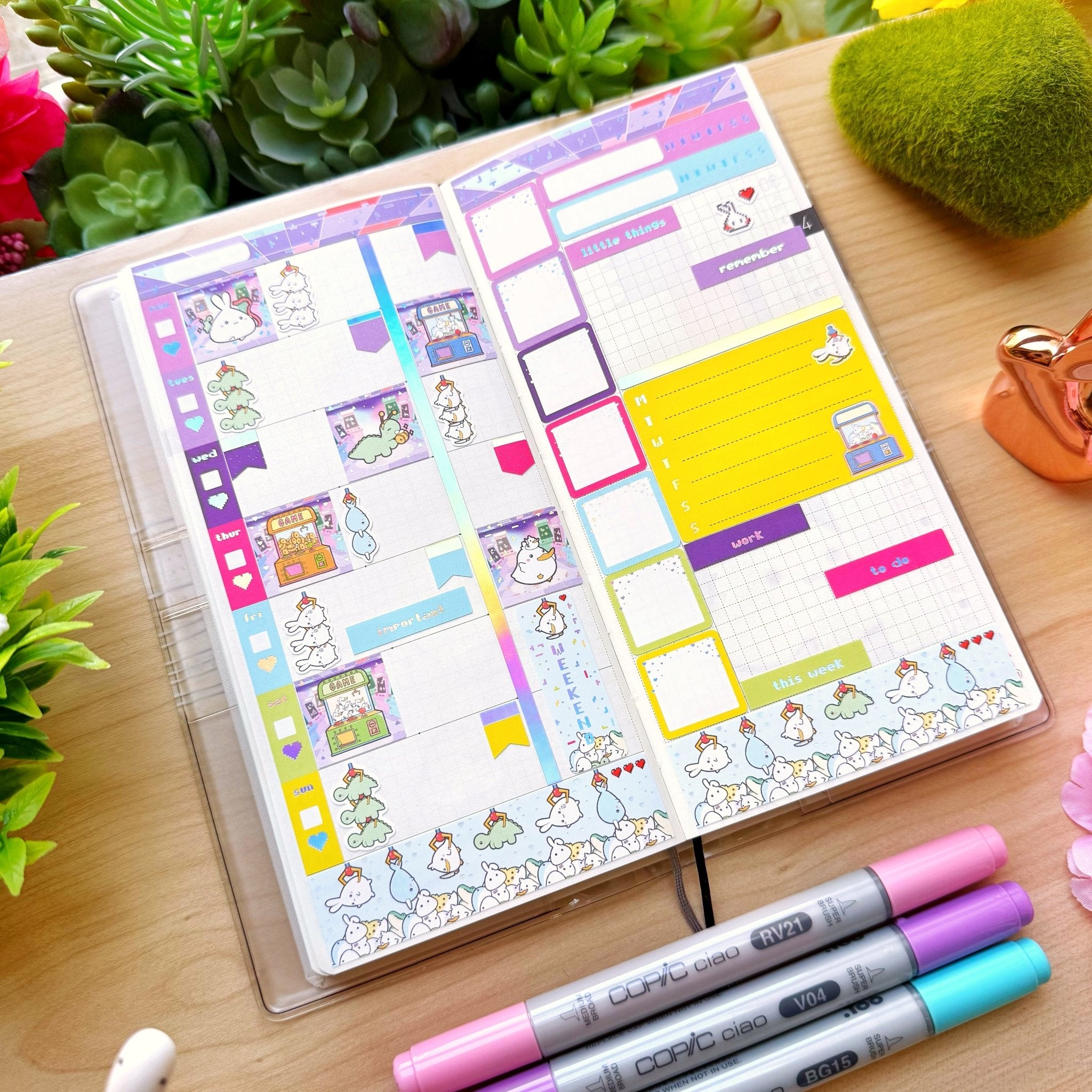 Hobonichi WEEKS - Lil' Arcade Time - Holo Foil - SumLilThings