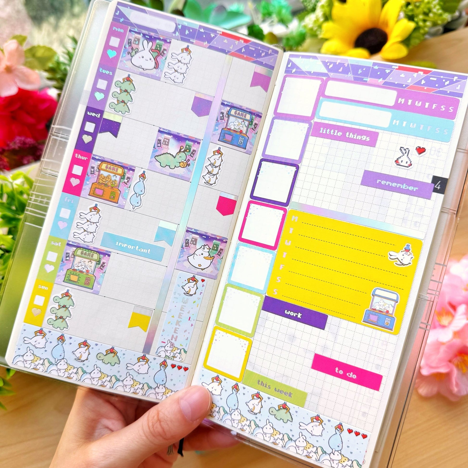 Hobonichi WEEKS - Lil' Arcade Time - Holo Foil - SumLilThings
