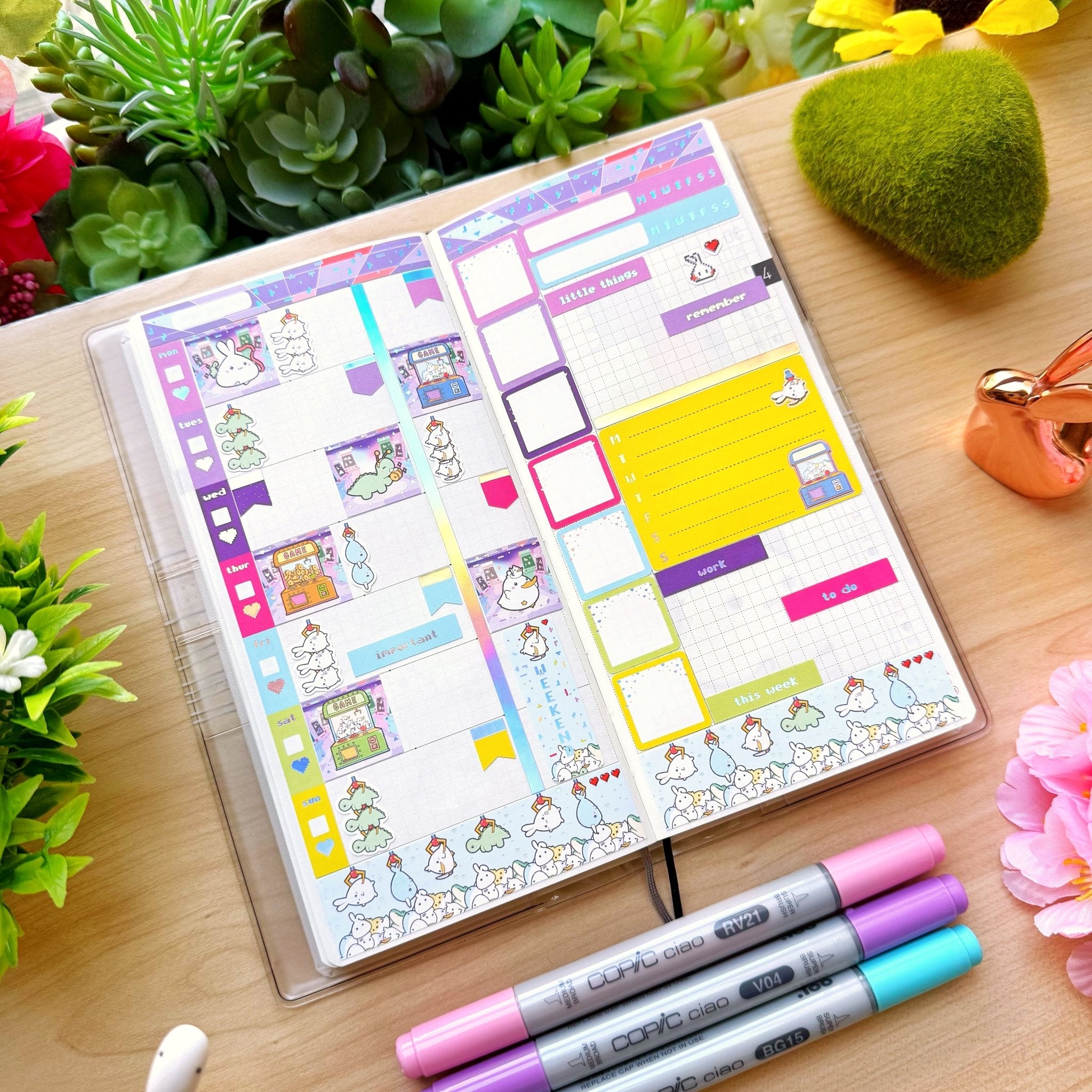Hobonichi WEEKS - Lil' Arcade Time - Holo Foil - SumLilThings