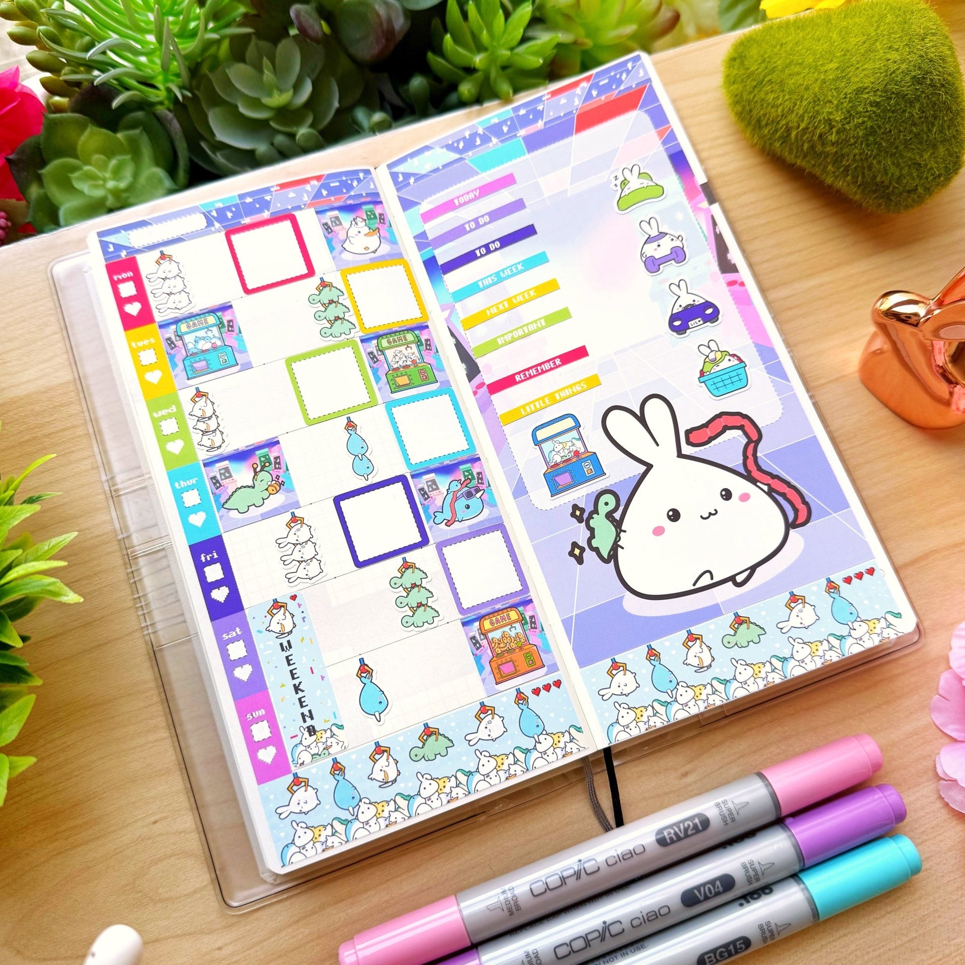 Hobonichi WEEKS - Lil' Arcade Time - Holo Foil - SumLilThings