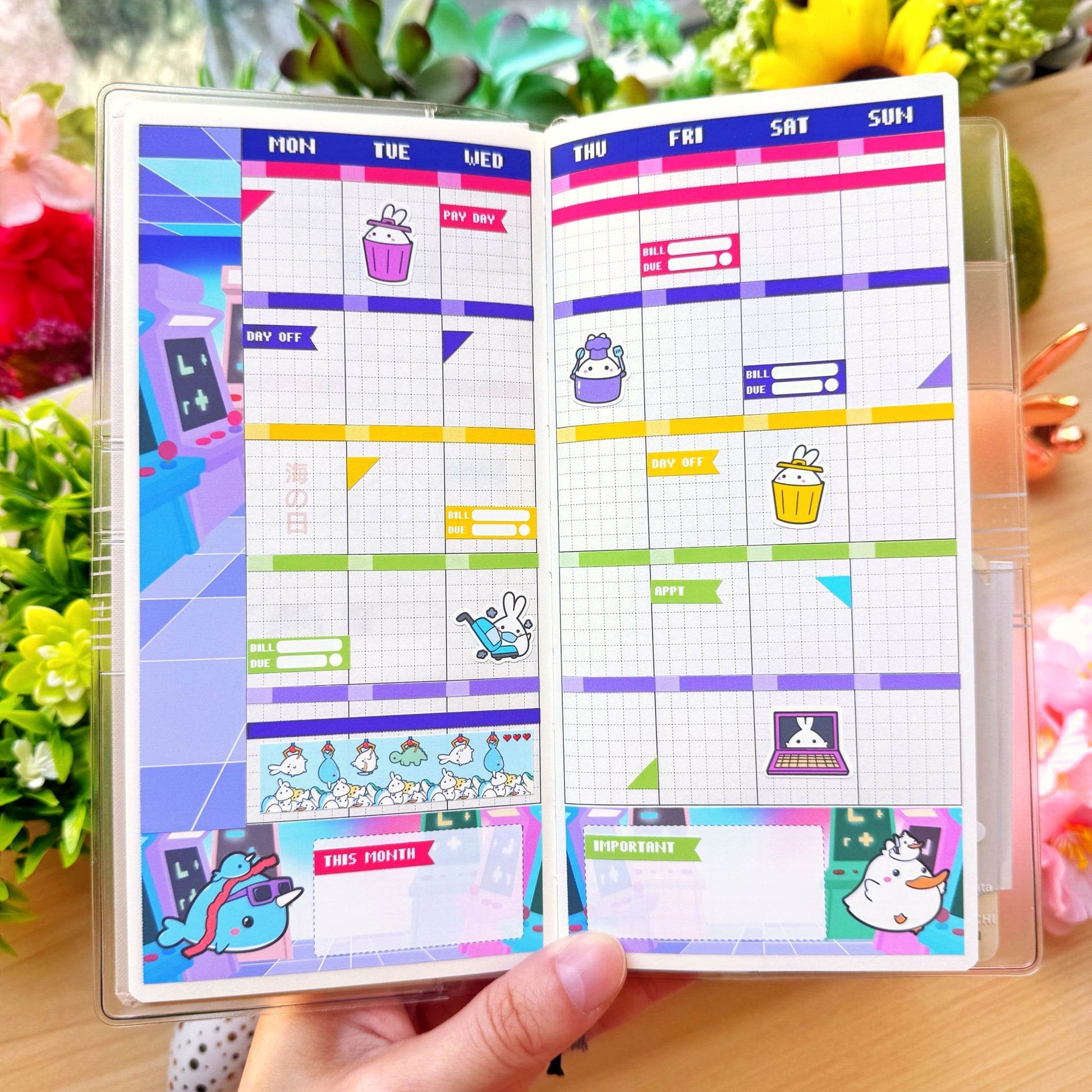 Hobonichi WEEKS - Lil' Arcade Time - Holo Foil - SumLilThings