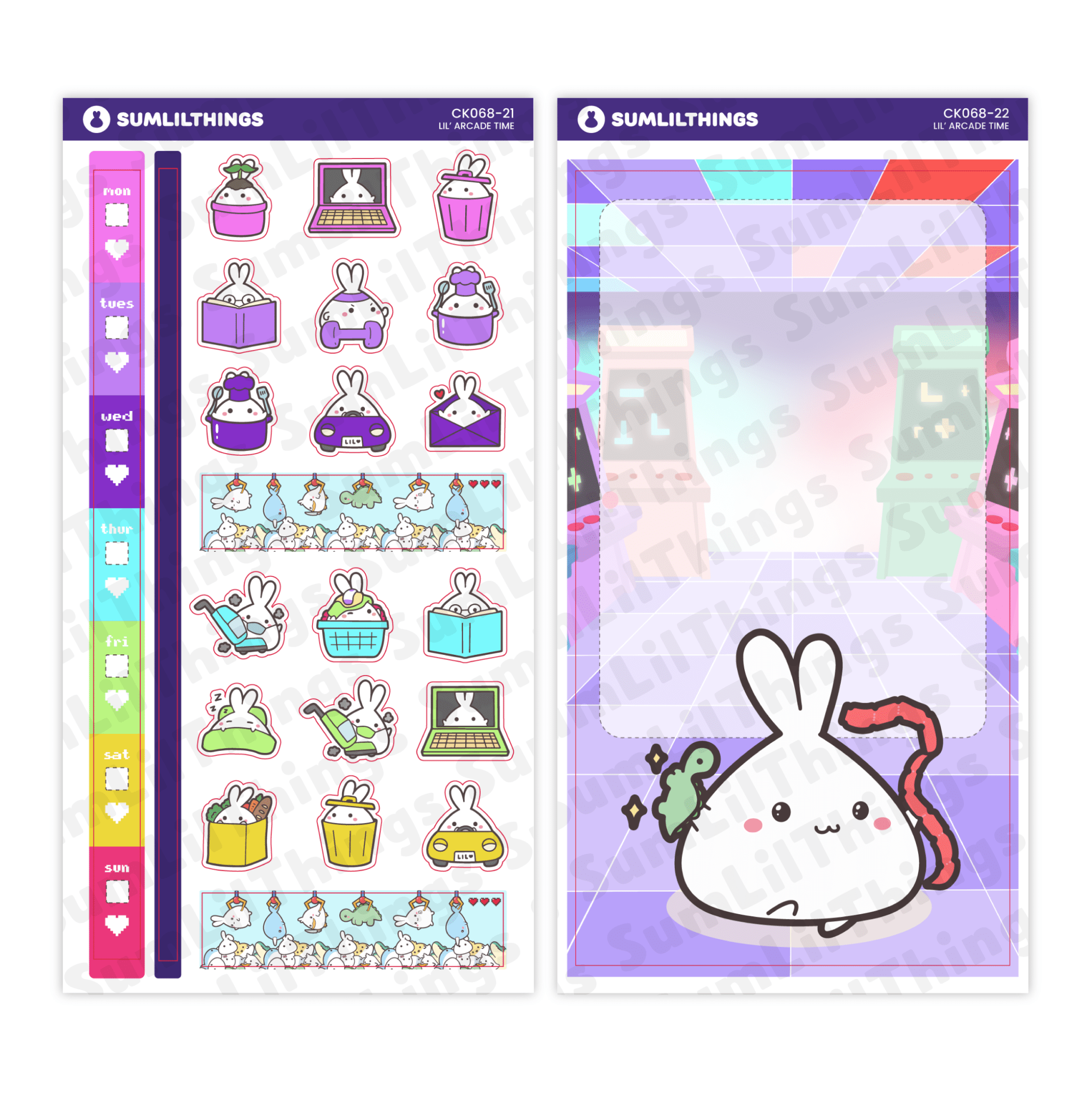 Hobonichi WEEKS - Lil' Arcade Time (Holo Foil Available) - SumLilThings