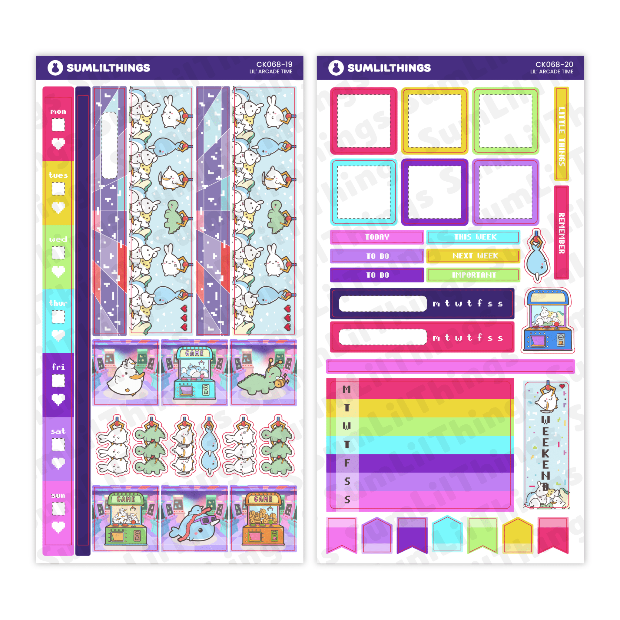Hobonichi WEEKS - Lil' Arcade Time (Holo Foil Available) - SumLilThings