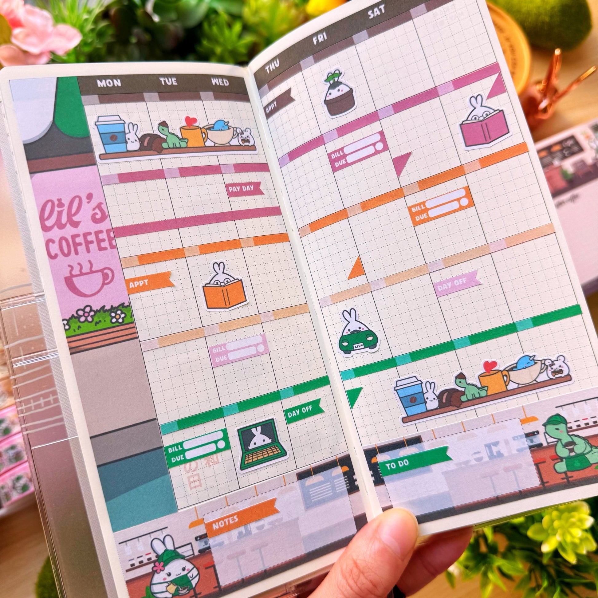 Hobonichi WEEKS - Lil' Coffee Shop - Gold Foil - SumLilThings