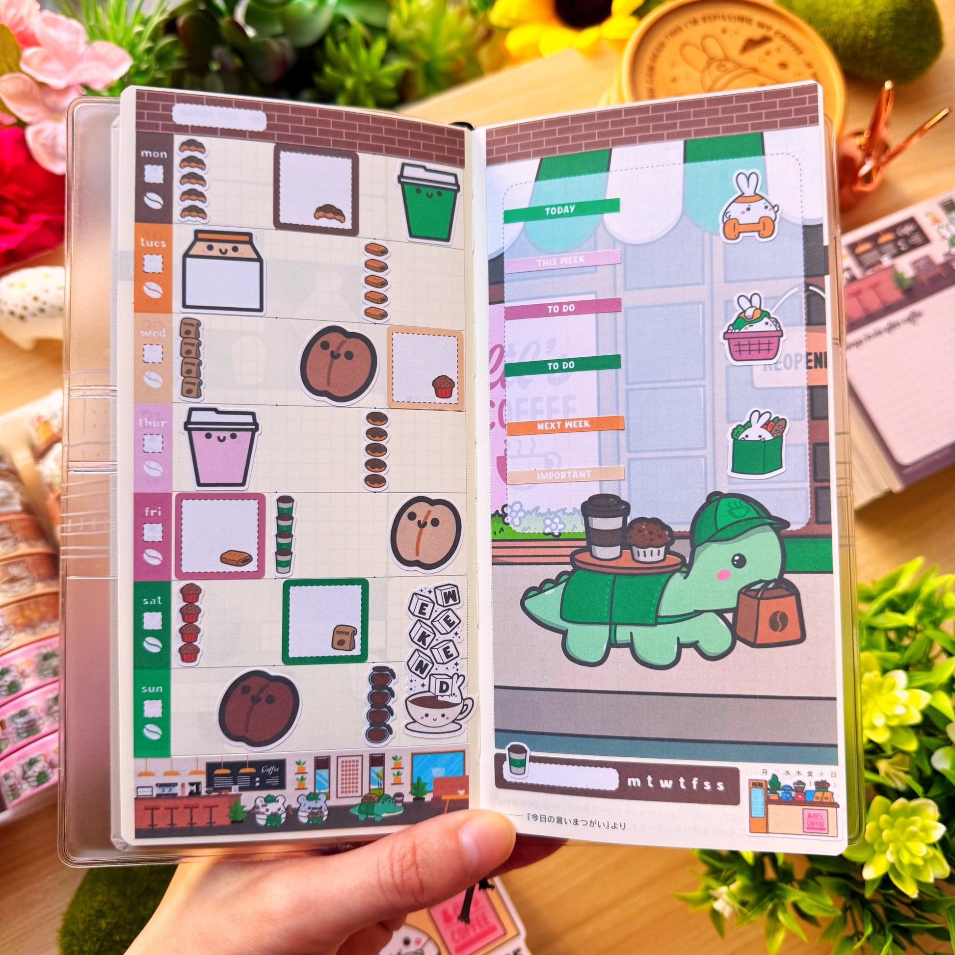 Hobonichi WEEKS - Lil' Coffee Shop - Gold Foil - SumLilThings