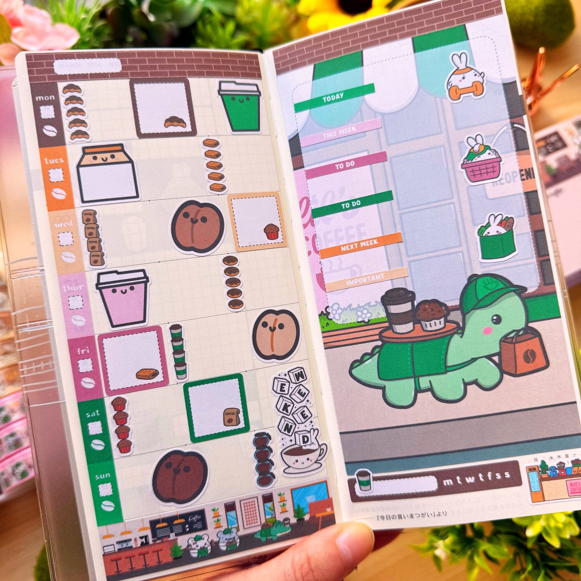 Hobonichi WEEKS - Lil' Coffee Shop - Gold Foil - SumLilThings
