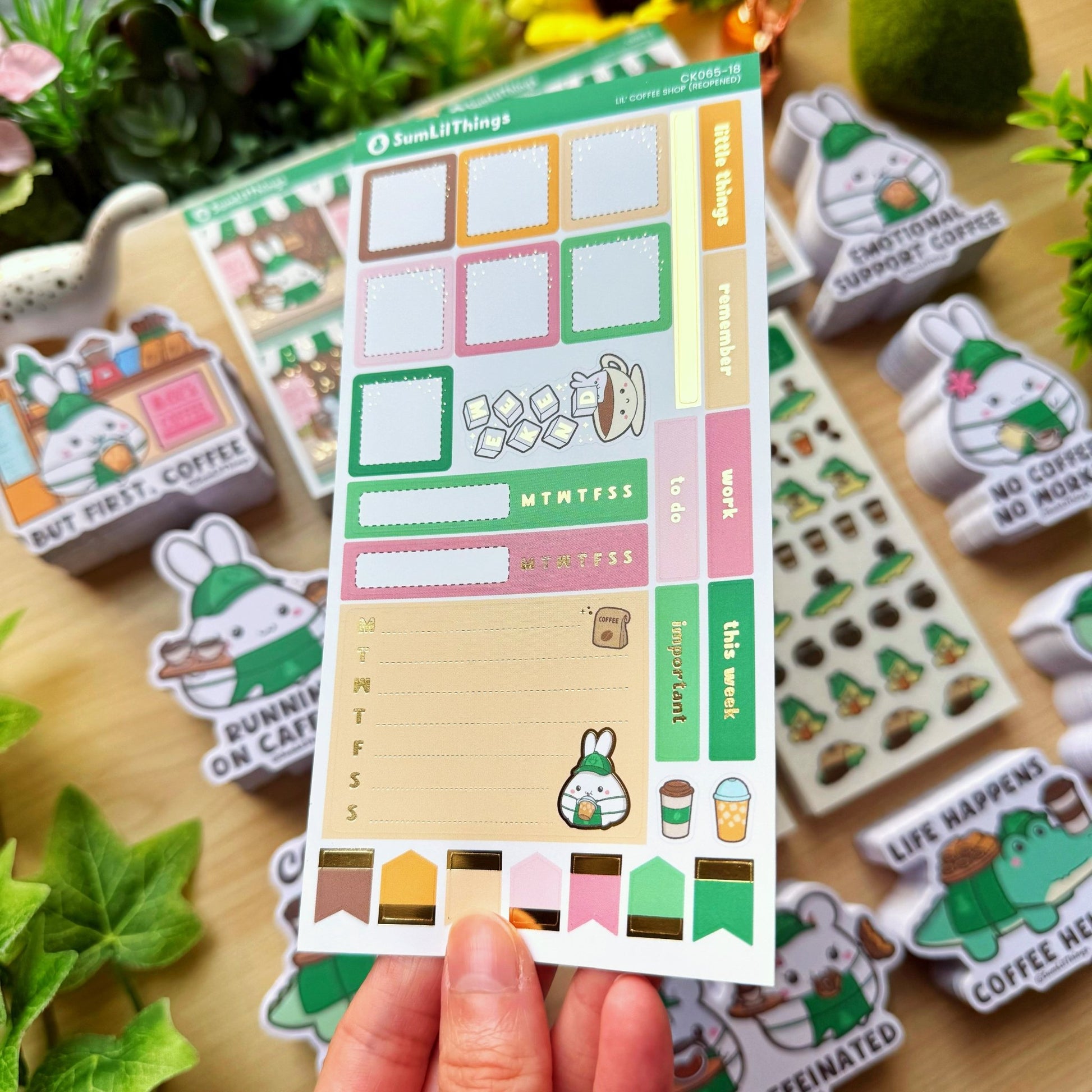 Hobonichi WEEKS - Lil' Coffee Shop - Gold Foil - SumLilThings