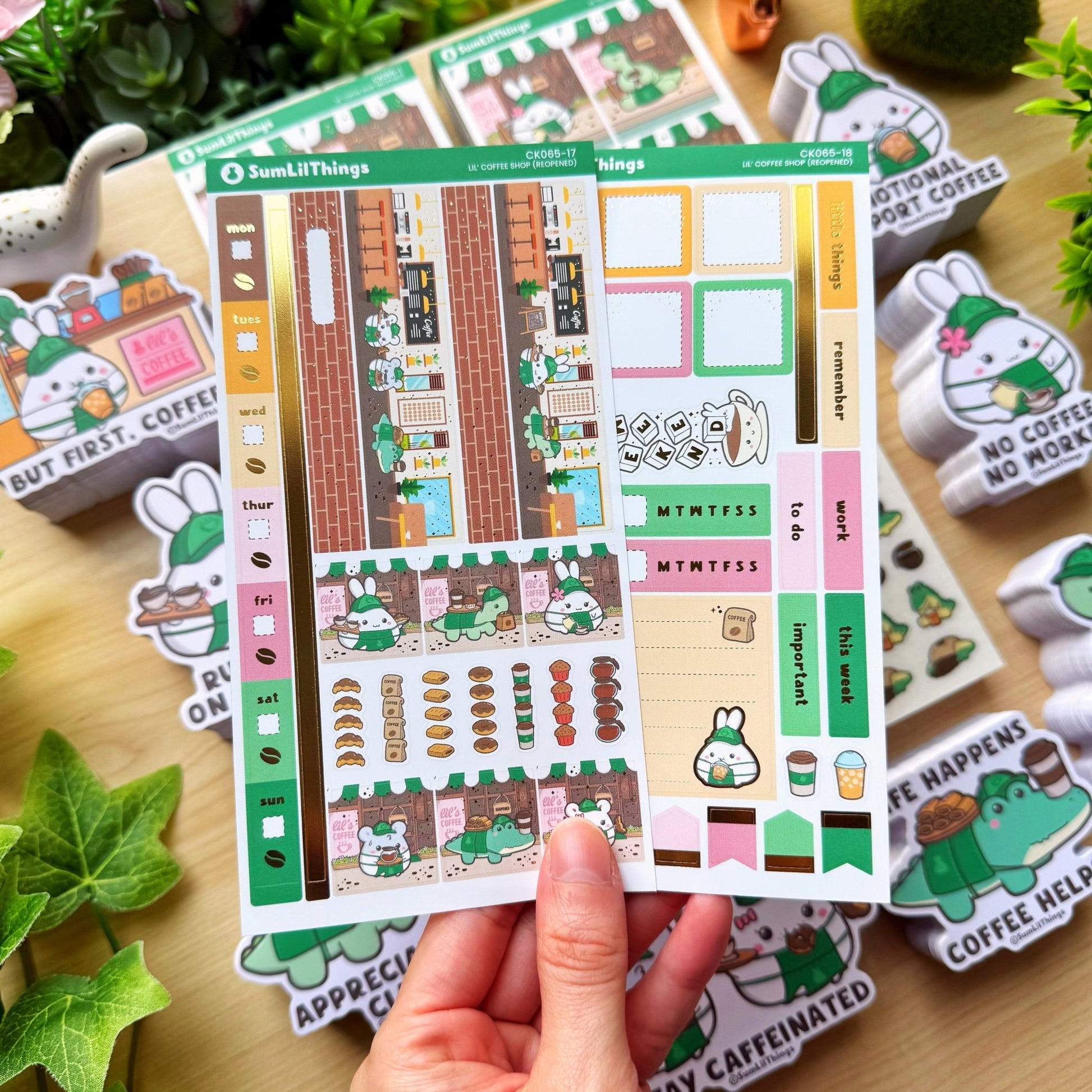 Hobonichi WEEKS - Lil' Coffee Shop - Gold Foil - SumLilThings