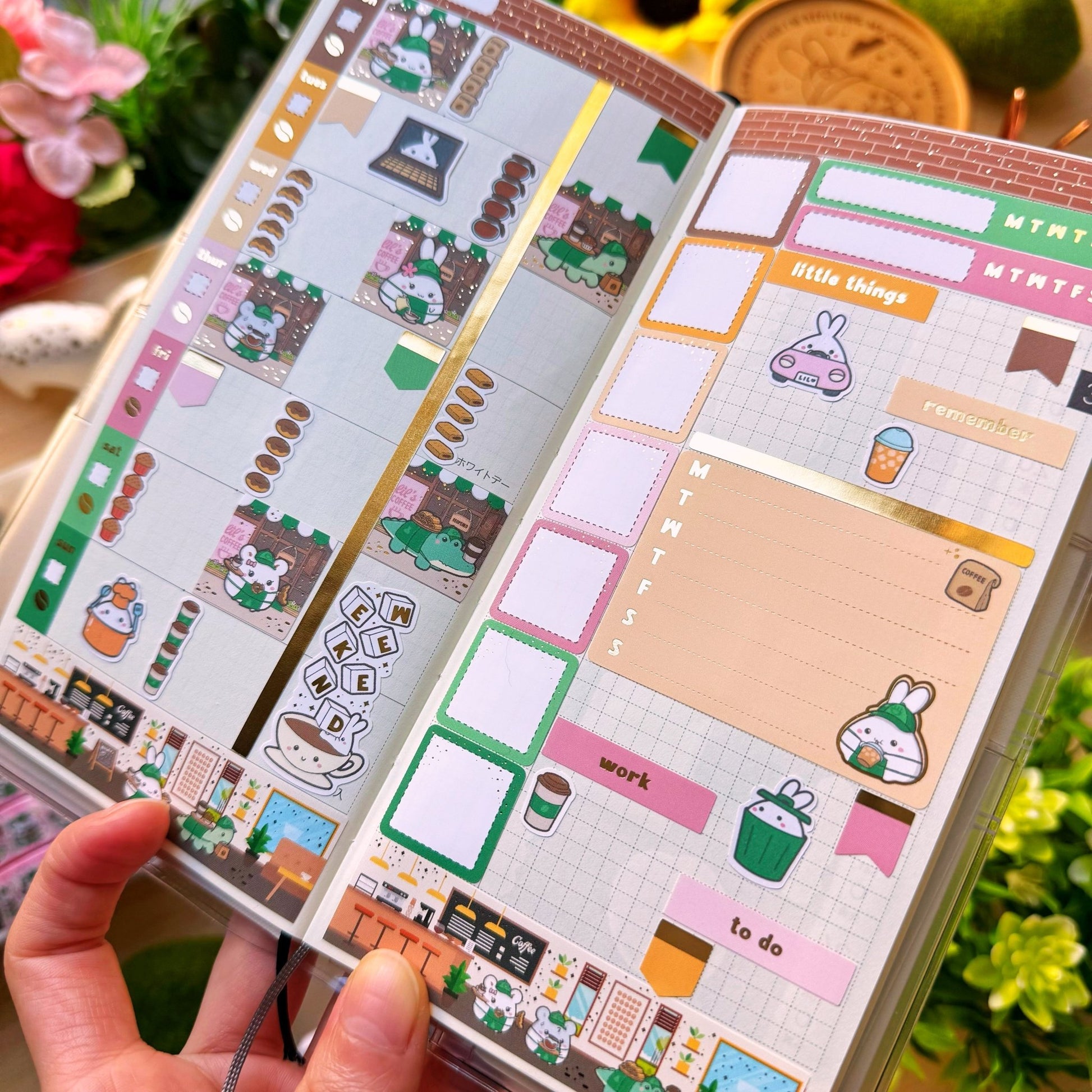 Hobonichi WEEKS - Lil' Coffee Shop - Gold Foil - SumLilThings