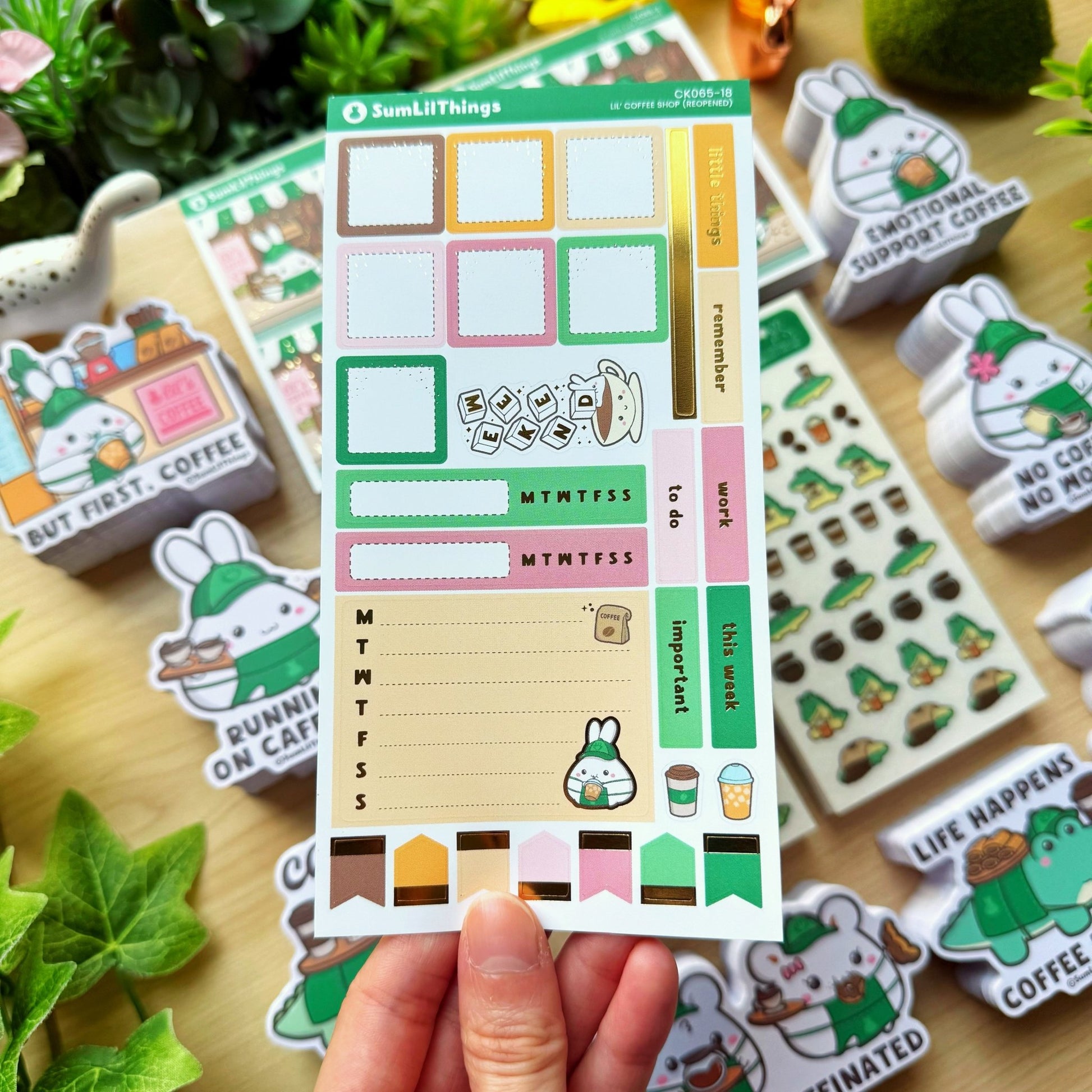 Hobonichi WEEKS - Lil' Coffee Shop - Gold Foil - SumLilThings