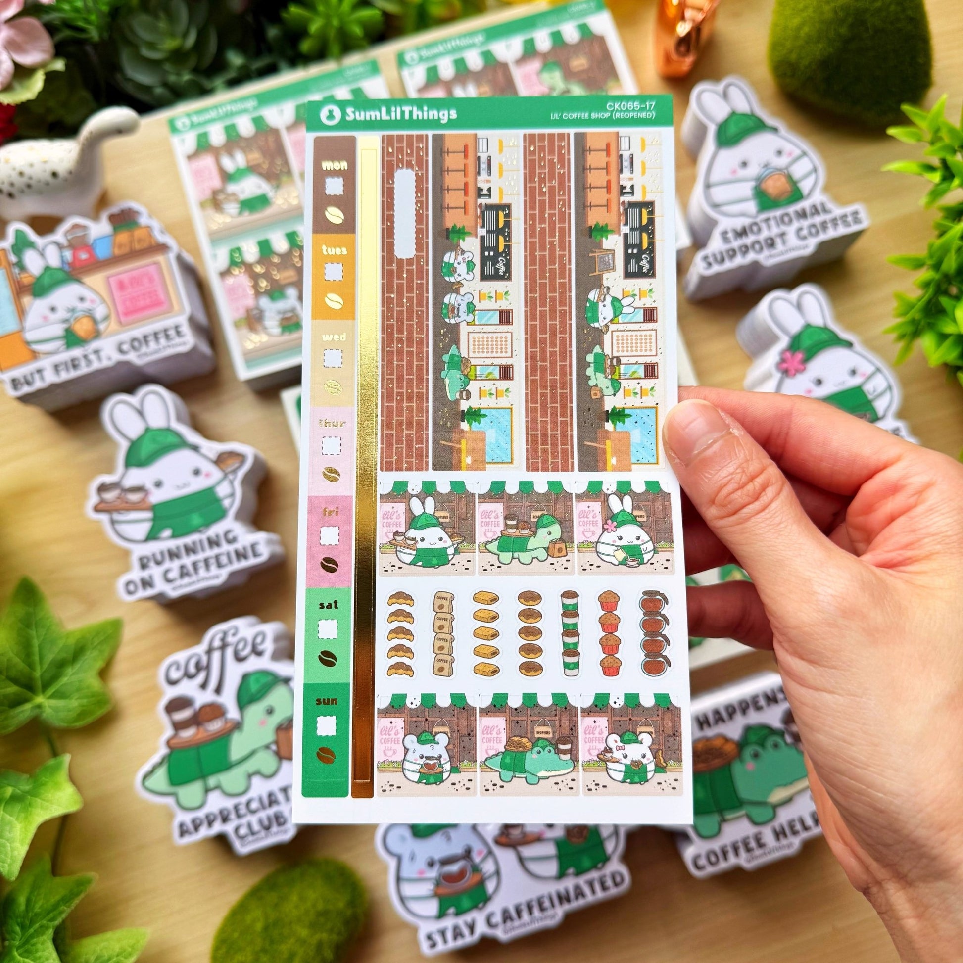 Hobonichi WEEKS - Lil' Coffee Shop - Gold Foil - SumLilThings