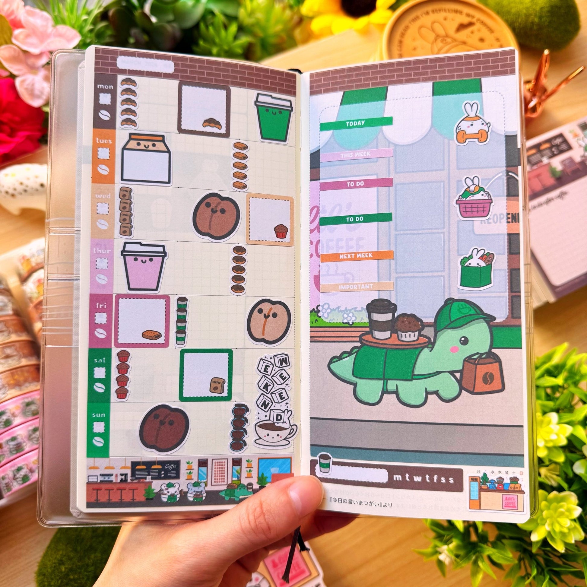 Hobonichi WEEKS - Lil' Coffee Shop - Gold Foil - SumLilThings