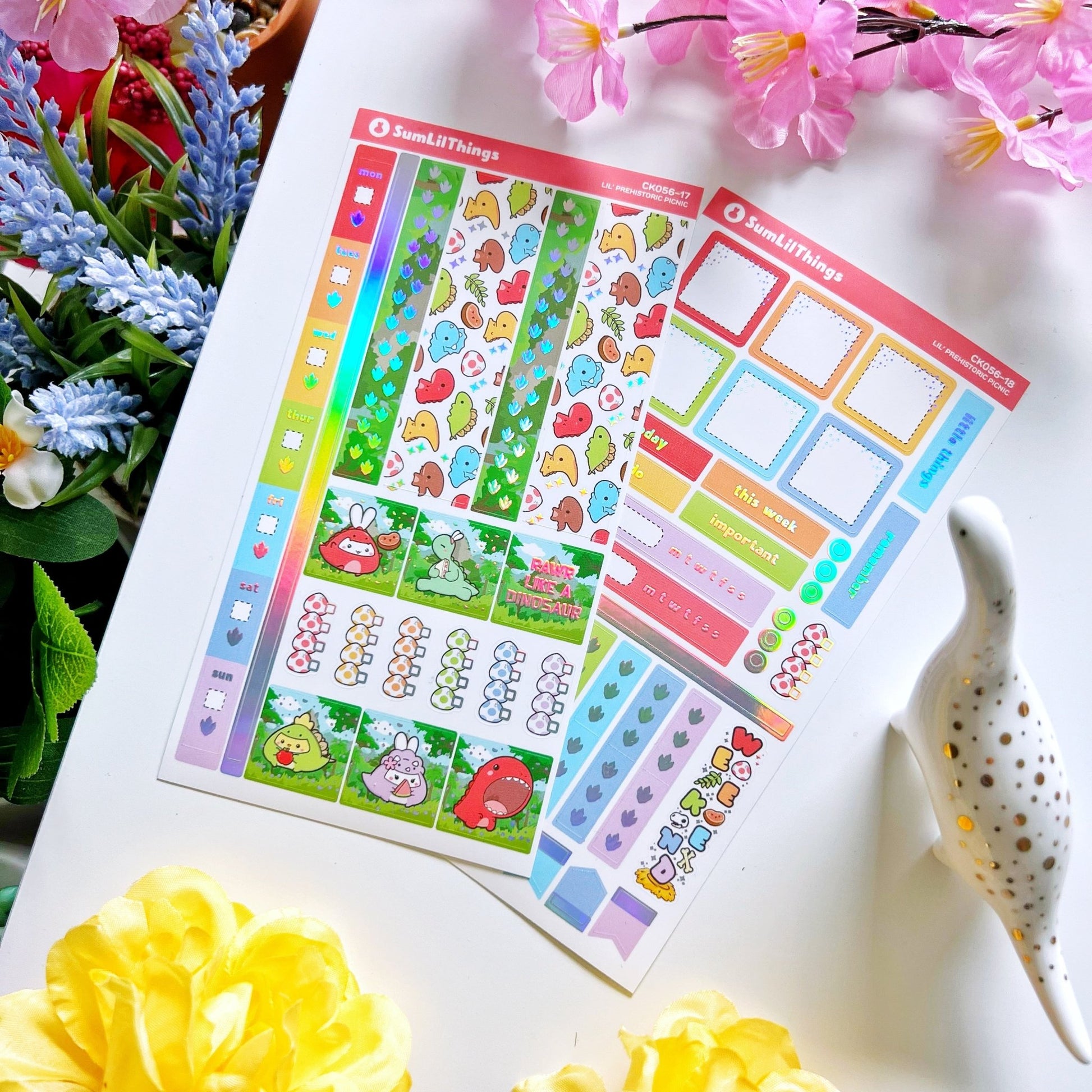 Hobonichi WEEKS - Lil' Dino Picnic - Holo Foil - SumLilThings