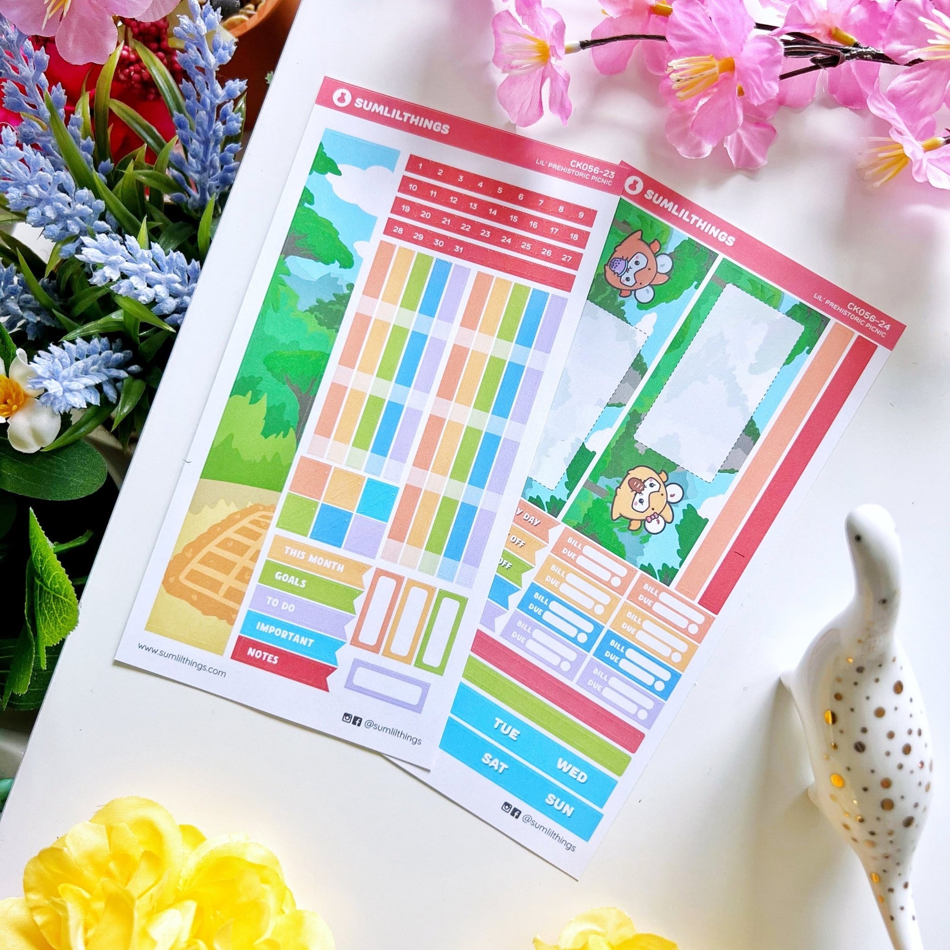 Hobonichi WEEKS - Lil' Dino Picnic - Holo Foil - SumLilThings