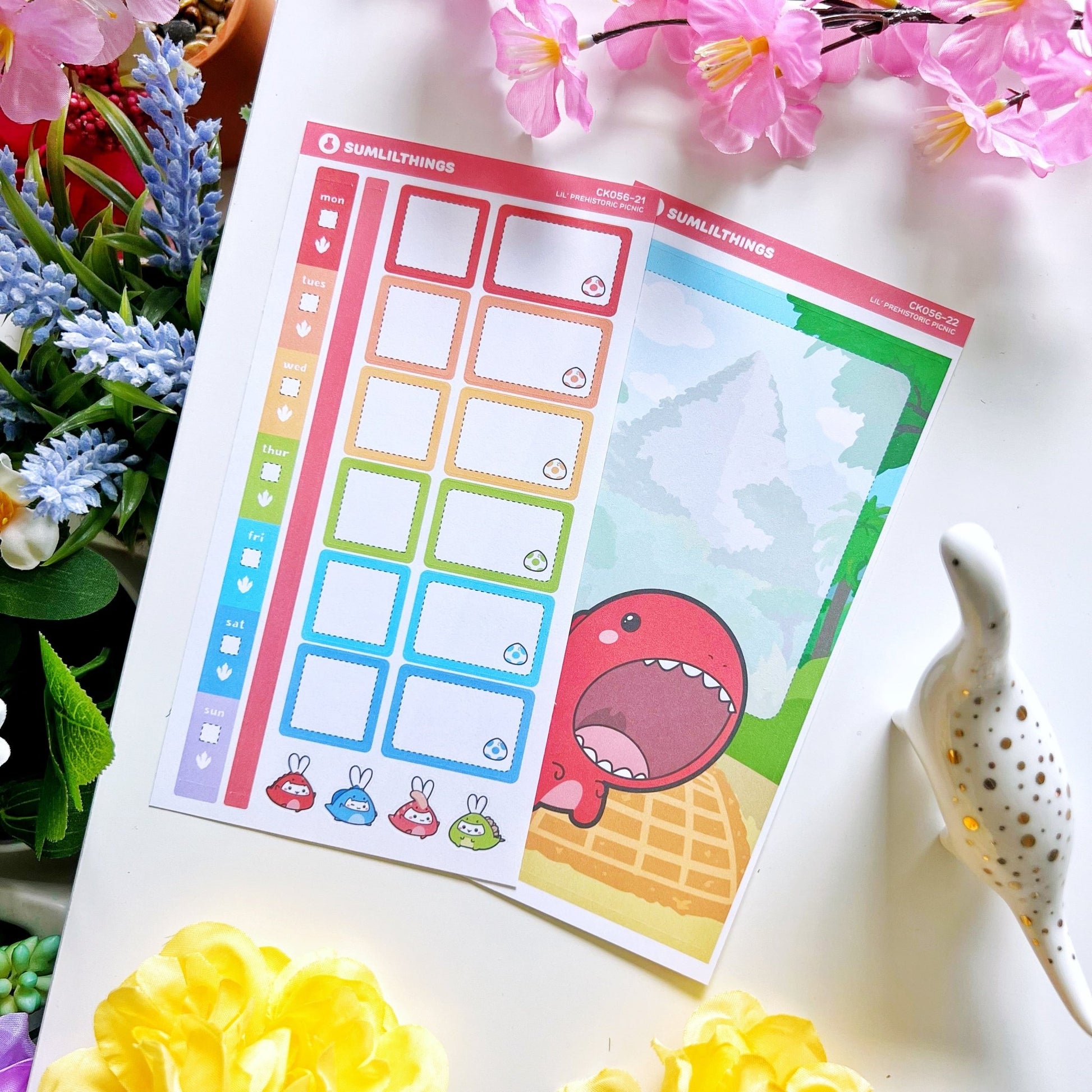 Hobonichi WEEKS - Lil' Dino Picnic - Holo Foil - SumLilThings