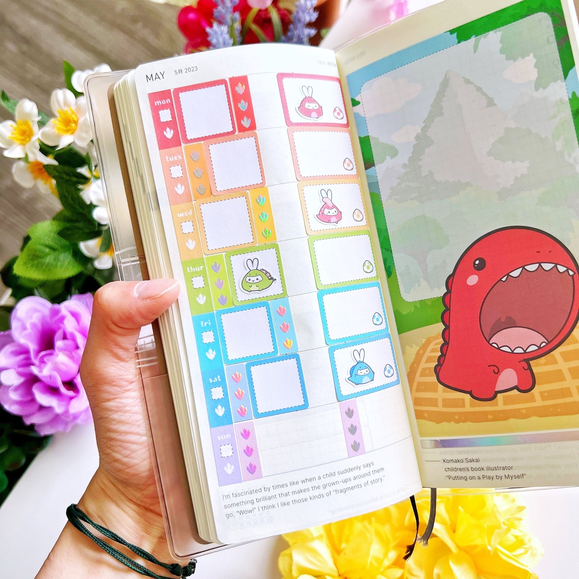 Hobonichi WEEKS - Lil' Dino Picnic - Holo Foil - SumLilThings