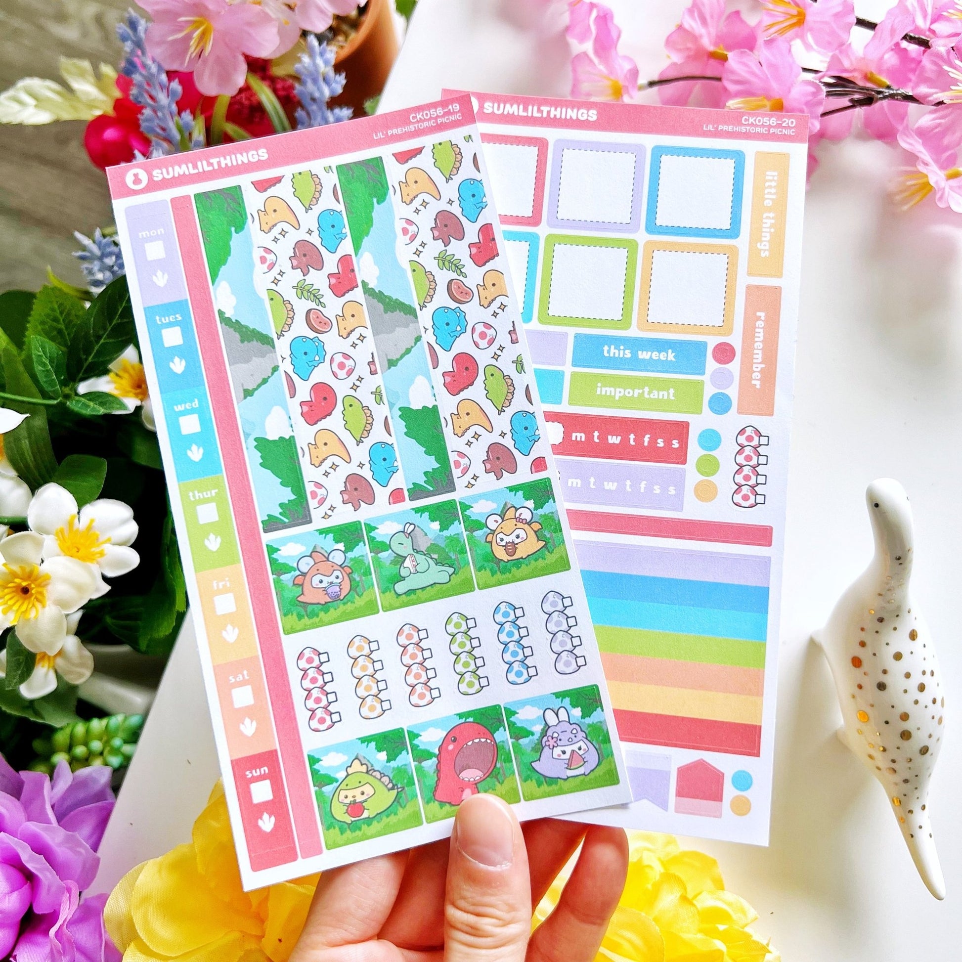 Hobonichi WEEKS - Lil' Dino Picnic - Holo Foil - SumLilThings