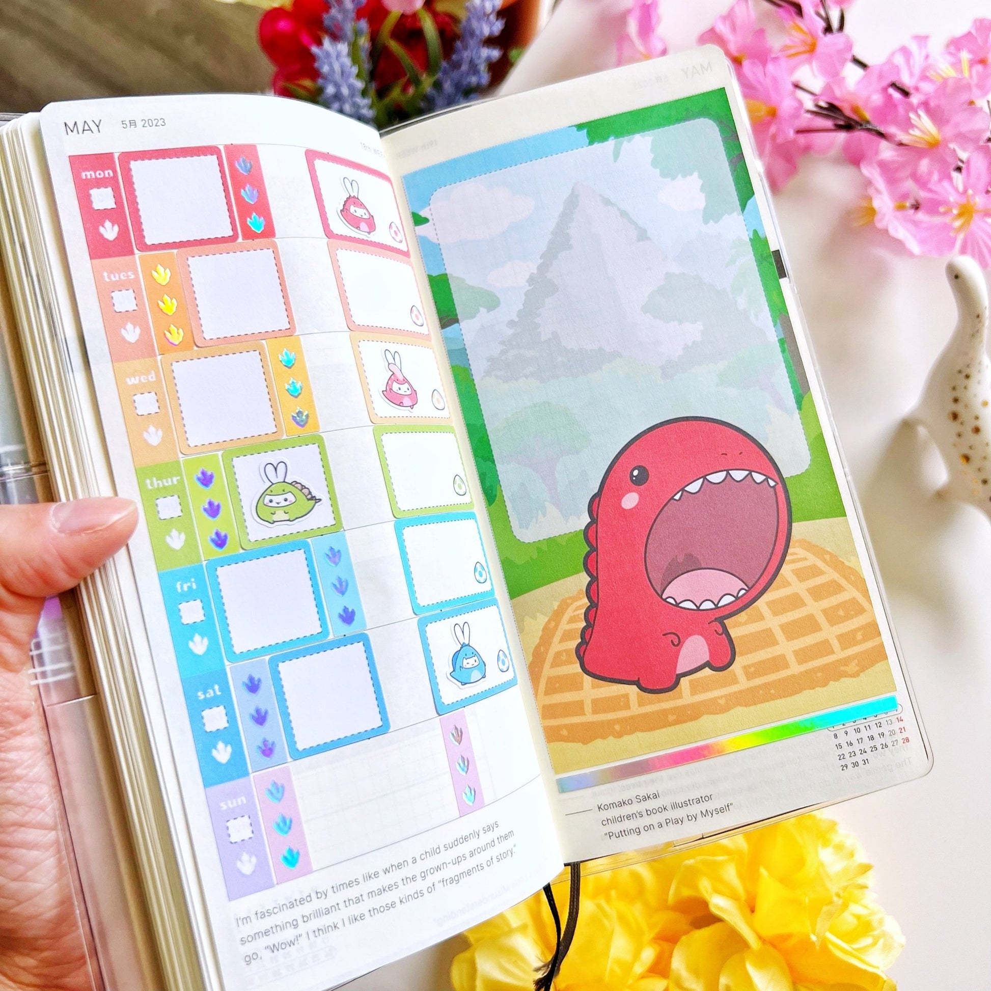 Hobonichi WEEKS - Lil' Dino Picnic - Holo Foil - SumLilThings