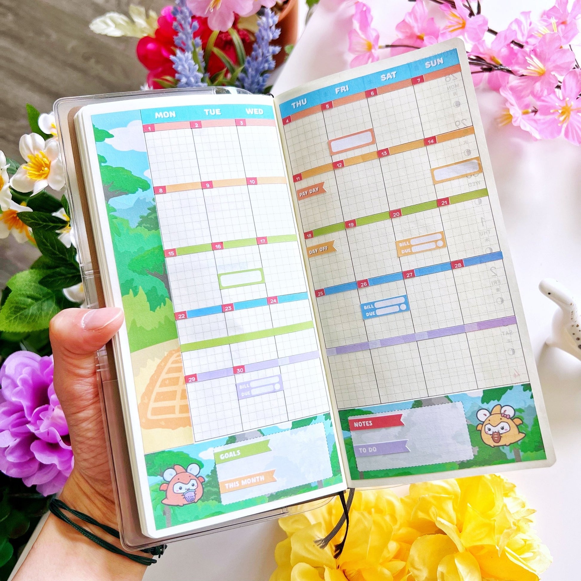 Hobonichi WEEKS - Lil' Dino Picnic - Holo Foil - SumLilThings