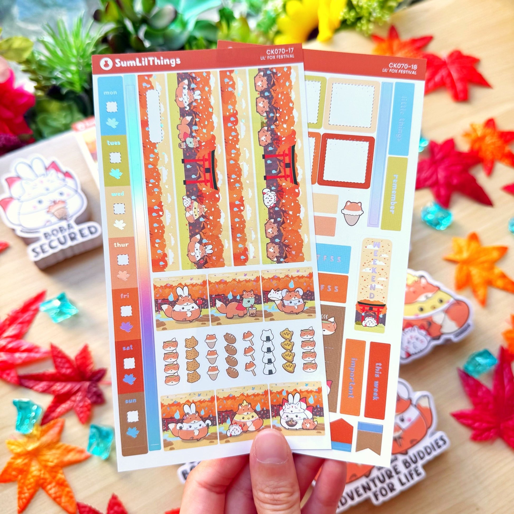 Hobonichi WEEKS - Lil' Fox Festival - Holo Foil - SumLilThings