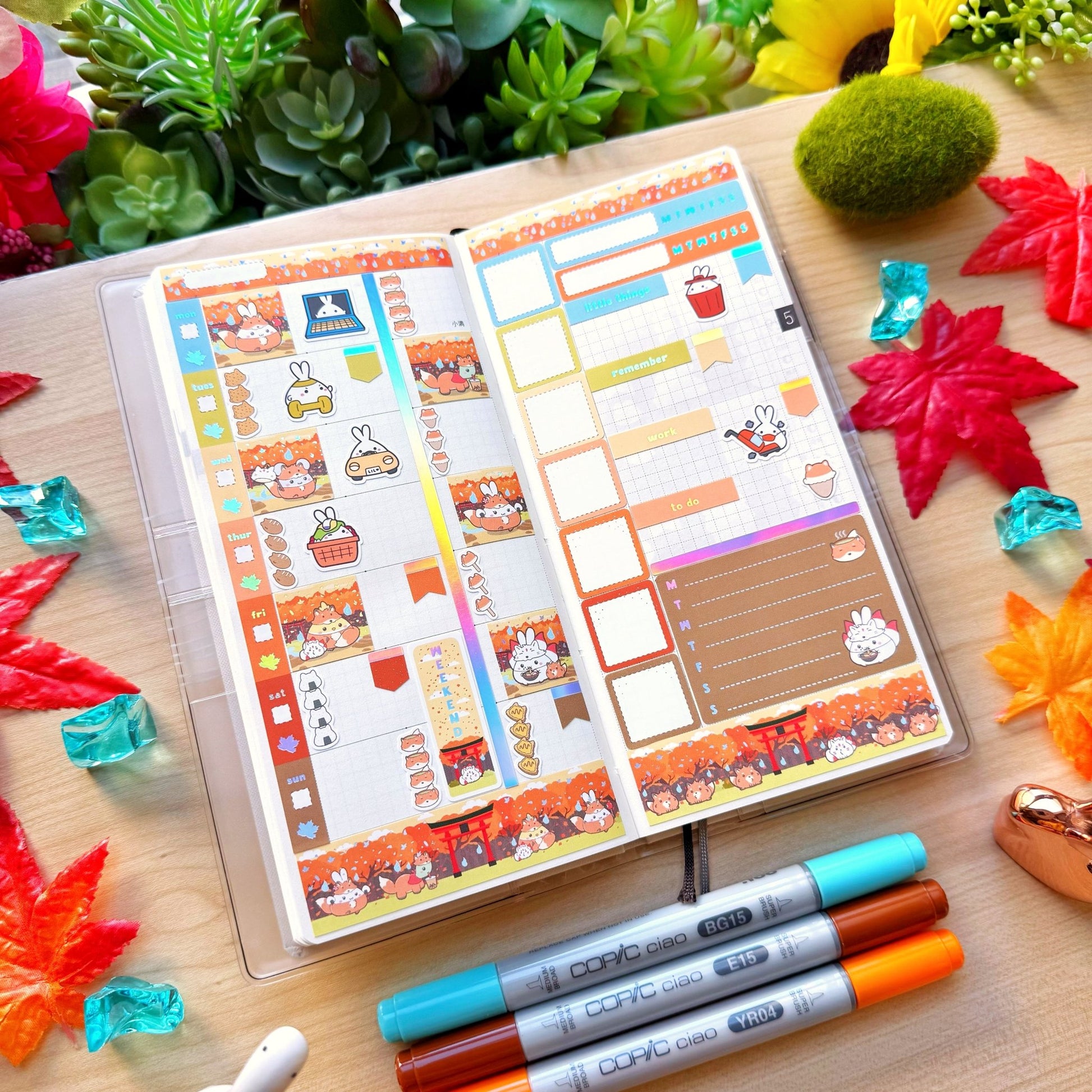 Hobonichi WEEKS - Lil' Fox Festival - Holo Foil - SumLilThings