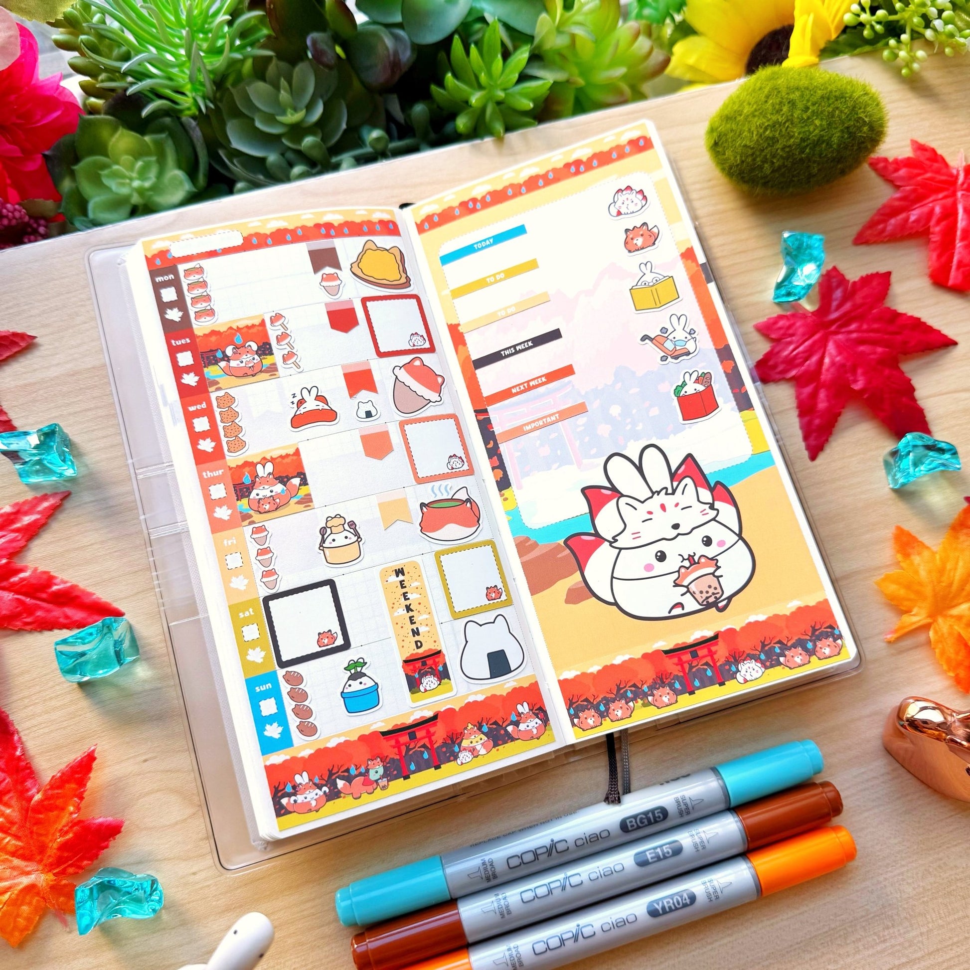 Hobonichi WEEKS - Lil' Fox Festival - Holo Foil - SumLilThings