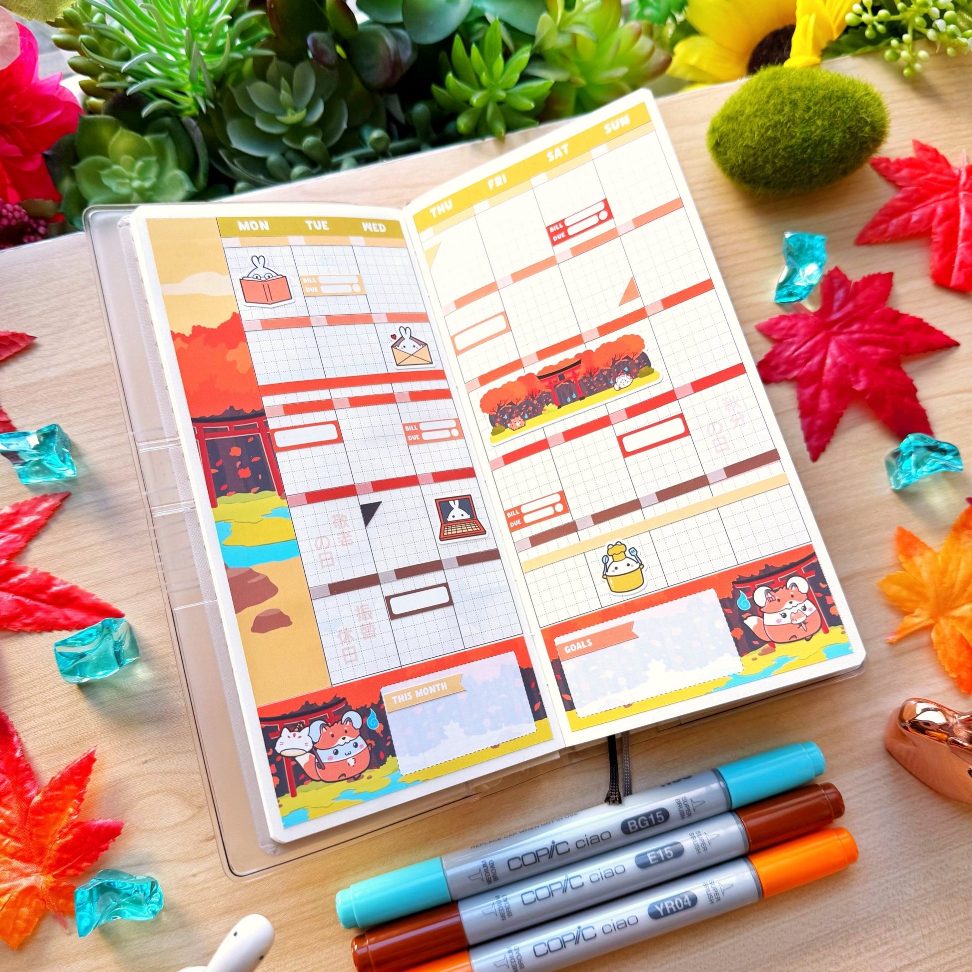 Hobonichi WEEKS - Lil' Fox Festival - Holo Foil - SumLilThings