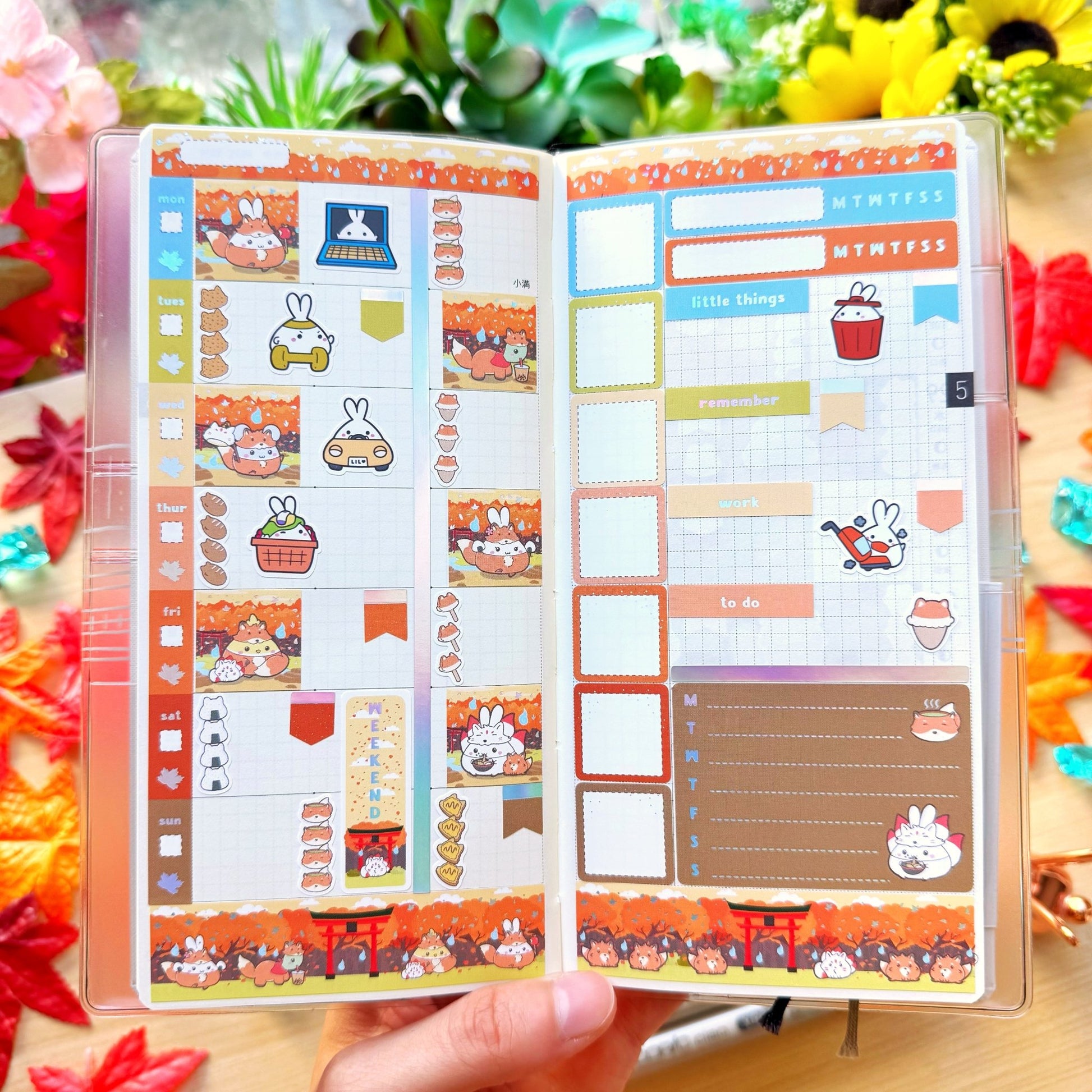 Hobonichi WEEKS - Lil' Fox Festival - Holo Foil - SumLilThings