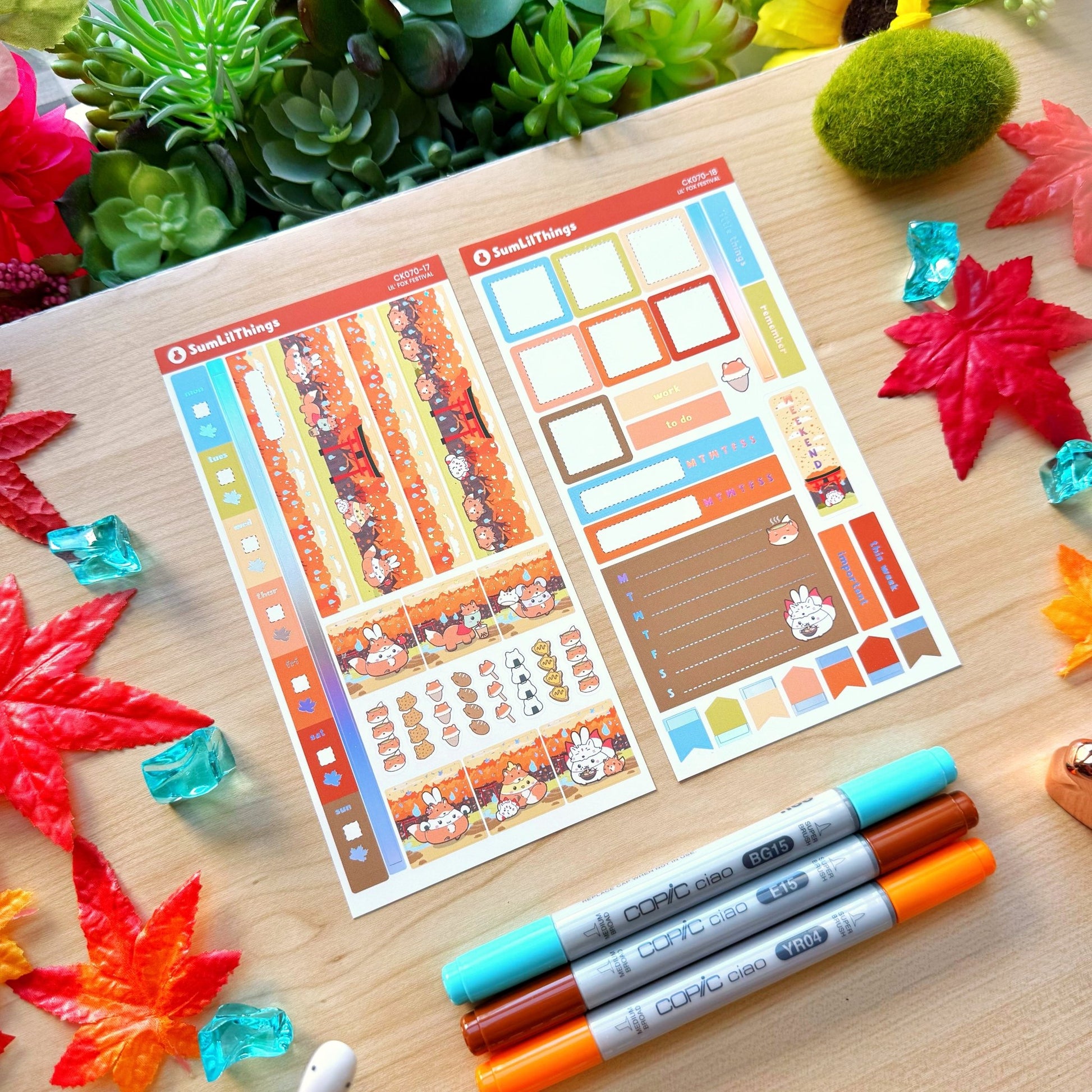 Hobonichi WEEKS - Lil' Fox Festival - Holo Foil - SumLilThings