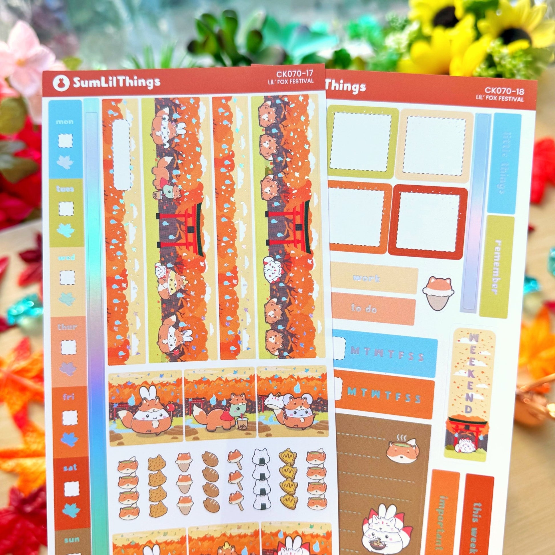 Hobonichi WEEKS - Lil' Fox Festival - Holo Foil - SumLilThings