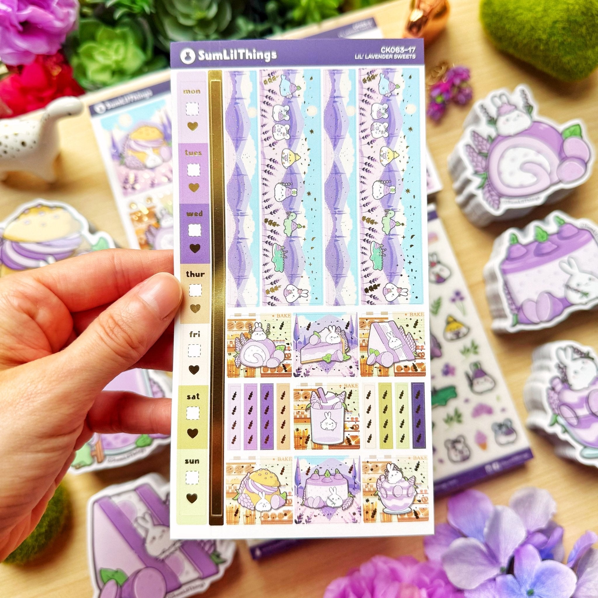 Hobonichi WEEKS - Lil' Lavender Sweets - Holo Gold Foil - SumLilThings