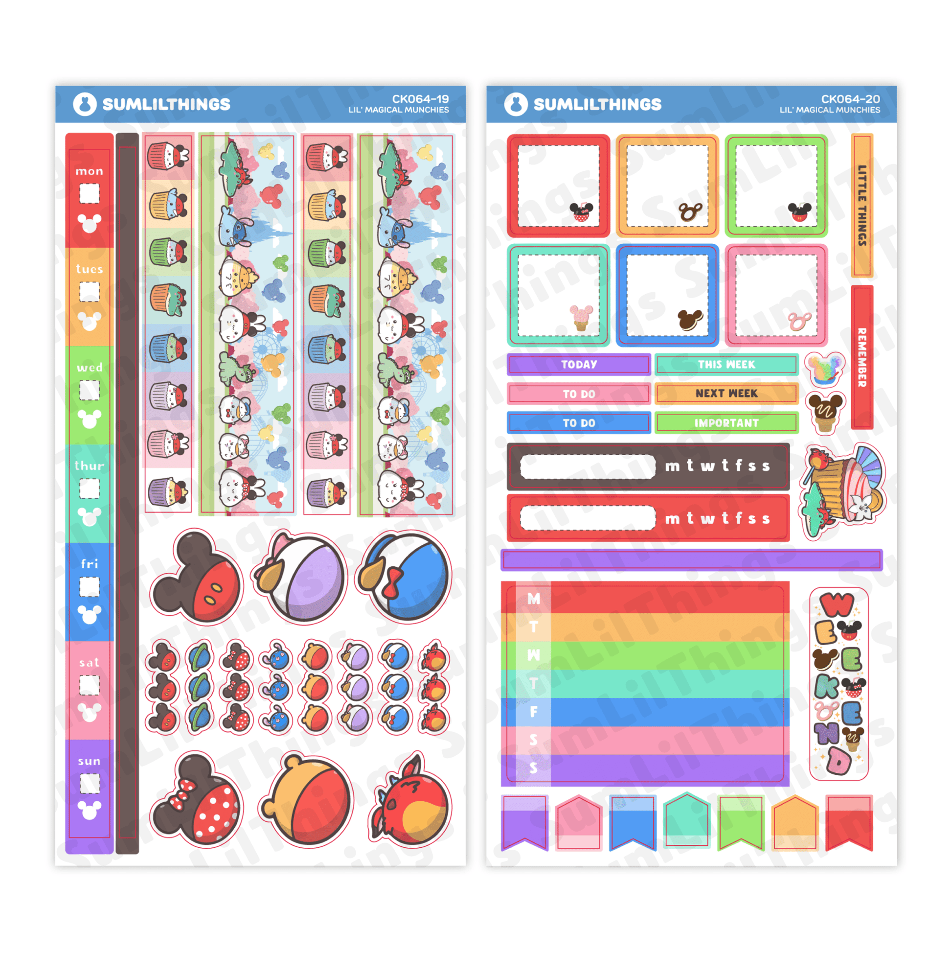 Hobonichi WEEKS - Lil' Magical Munchies - Holographic Foil - SumLilThings