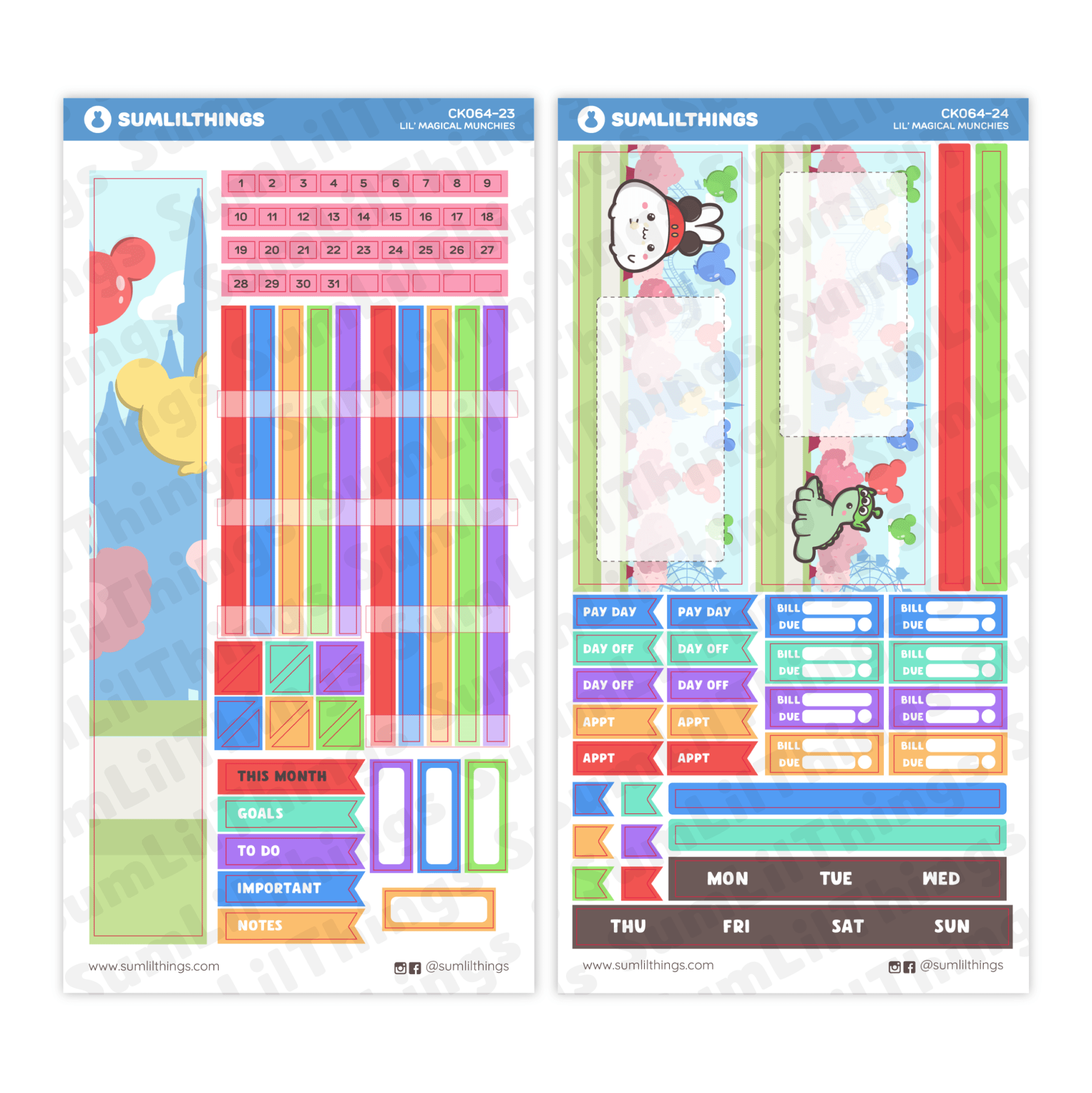 Hobonichi WEEKS - Lil&#39; Magical Munchies - Holographic Foil - SumLilThings