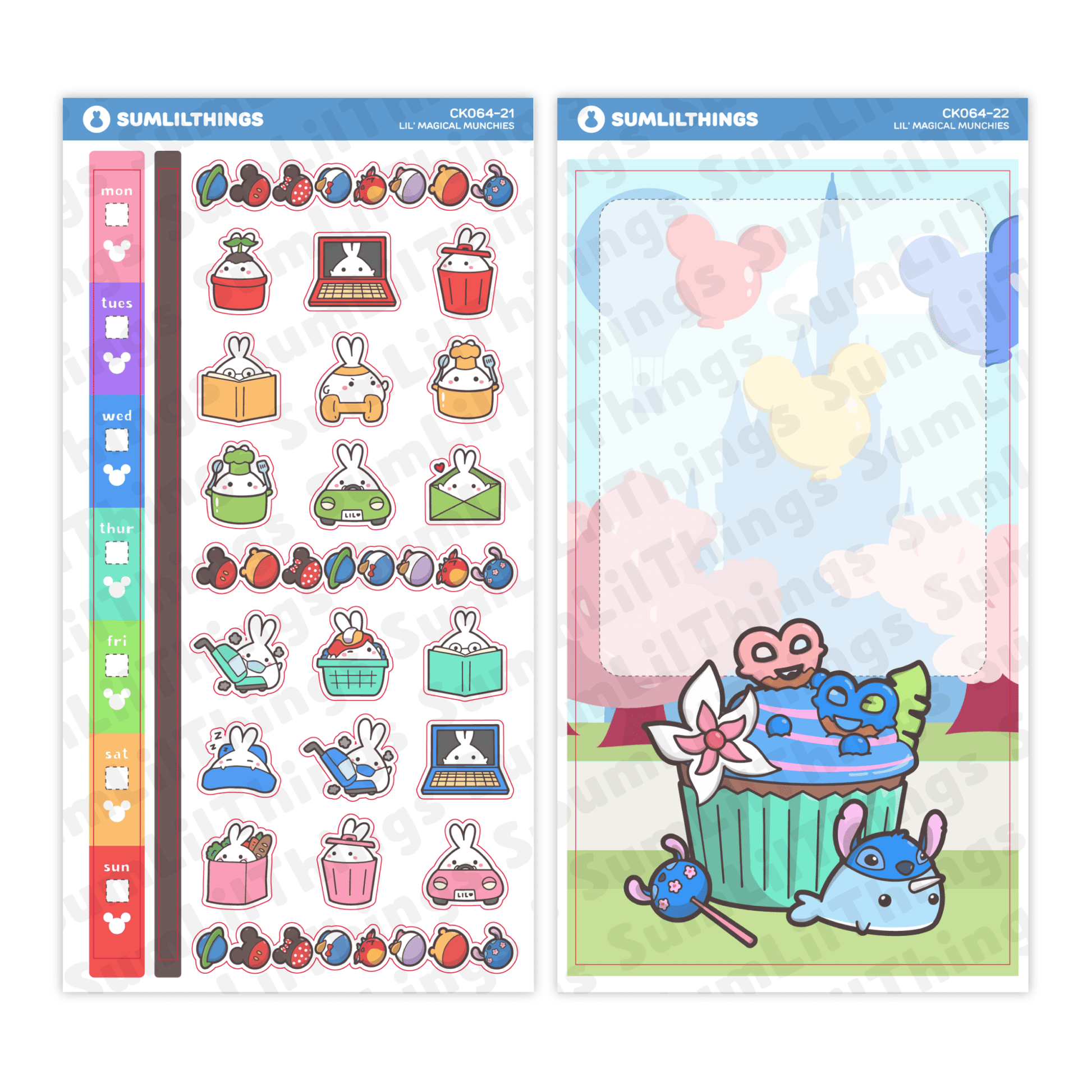 Hobonichi WEEKS - Lil' Magical Munchies - Holographic Foil - SumLilThings