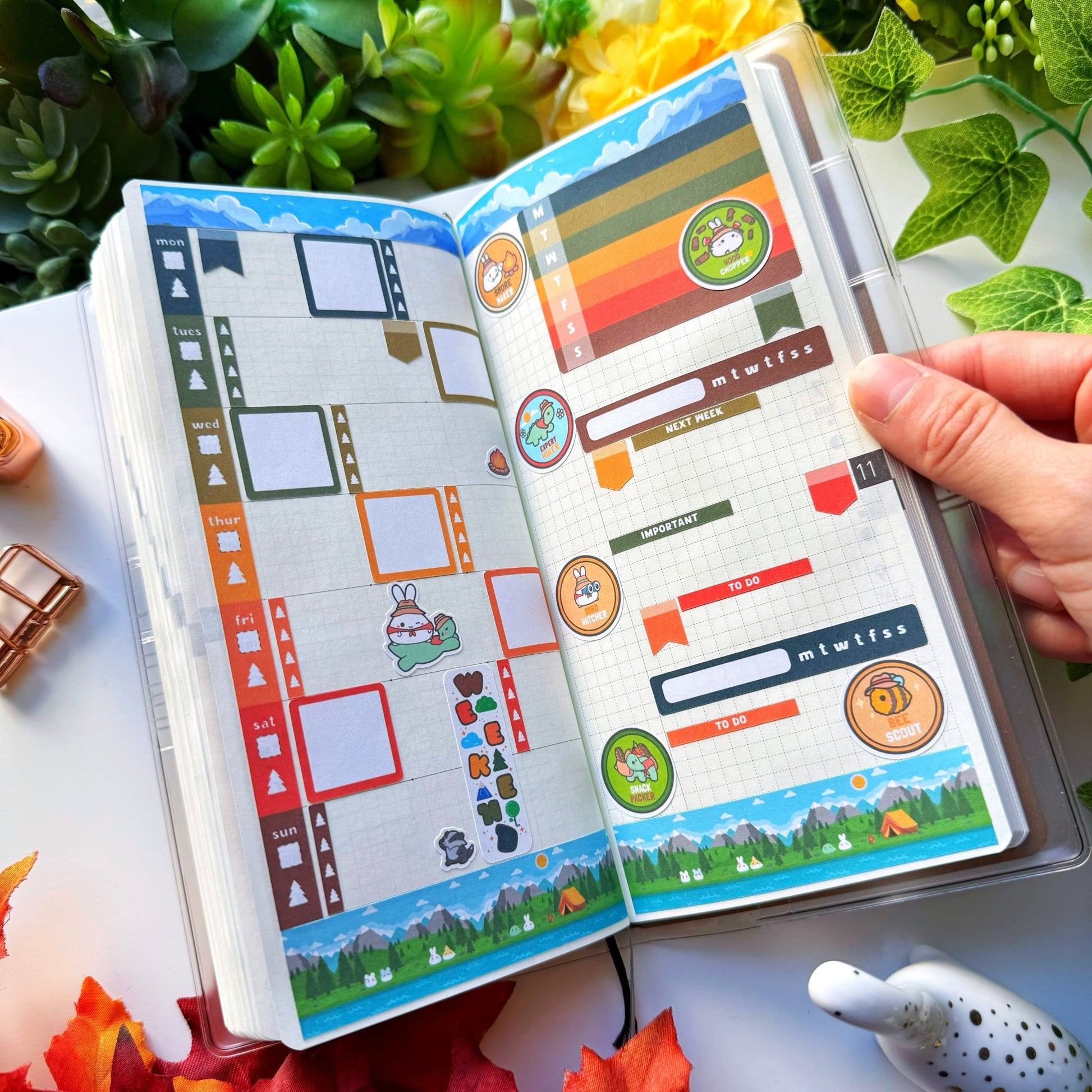 Hobonichi WEEKS - Lil' Misfit Camp - Holo Gold Foil - SumLilThings