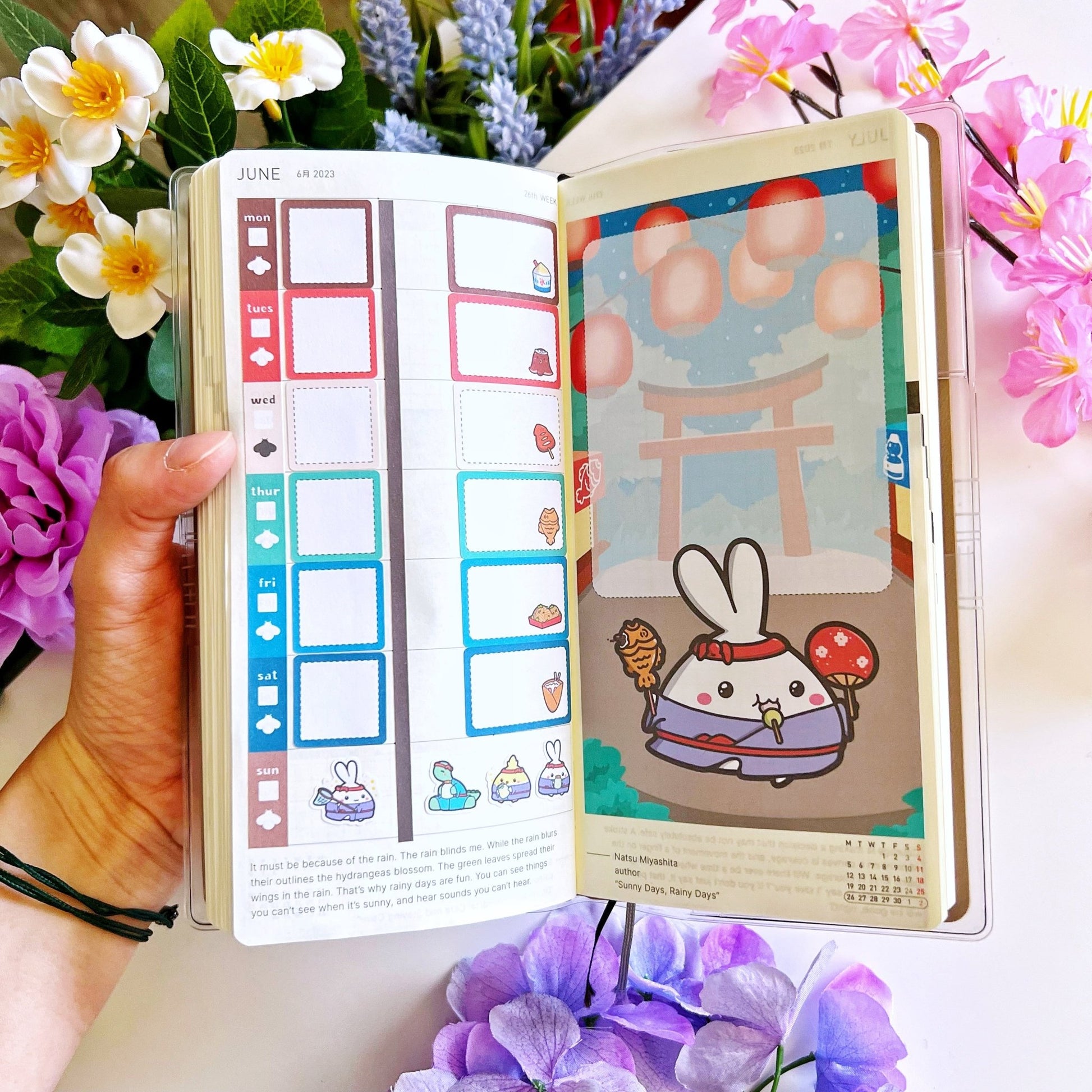 Hobonichi WEEKS - Lil' Night Market - Holo Gold - SumLilThings