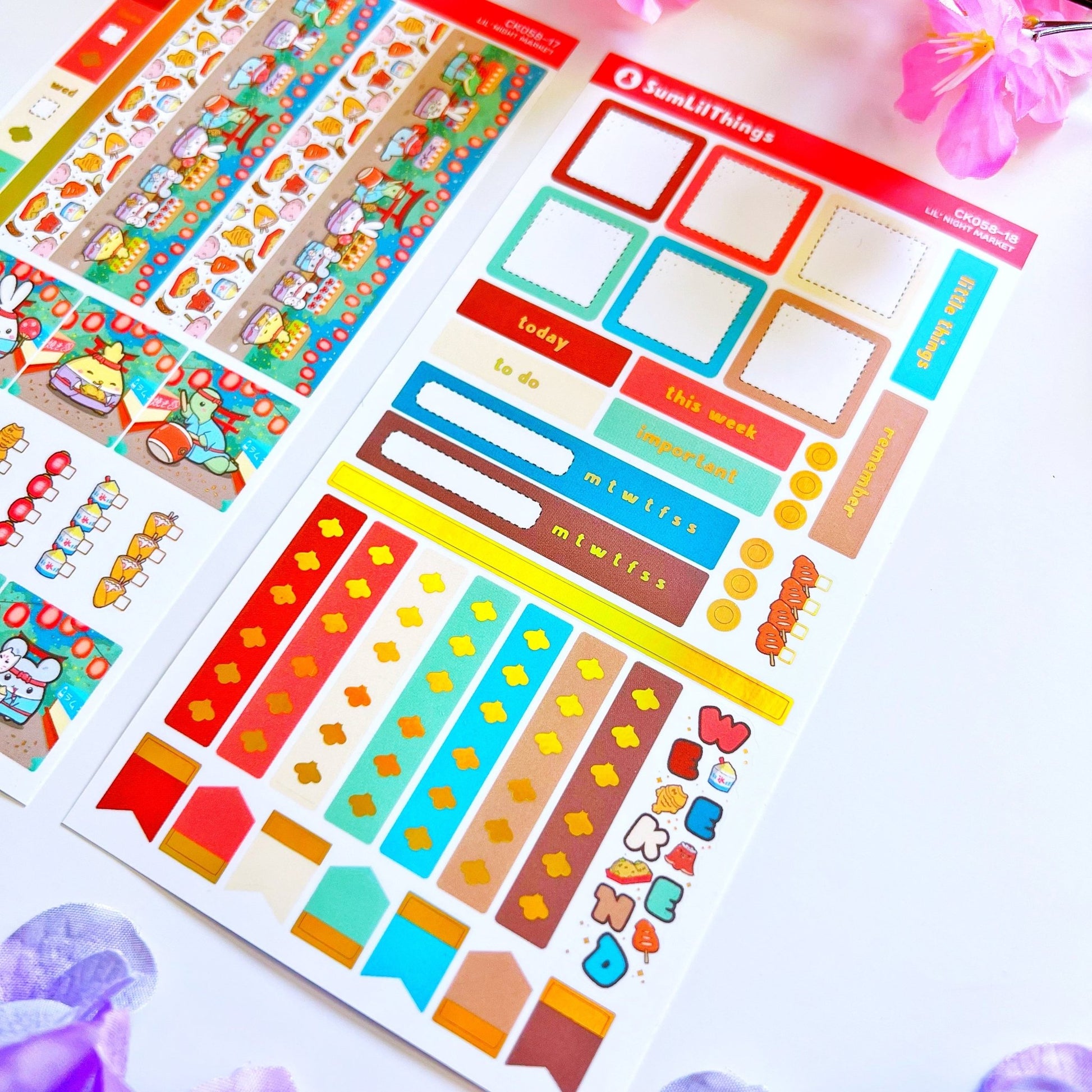 Hobonichi WEEKS - Lil' Night Market - Holo Gold - SumLilThings