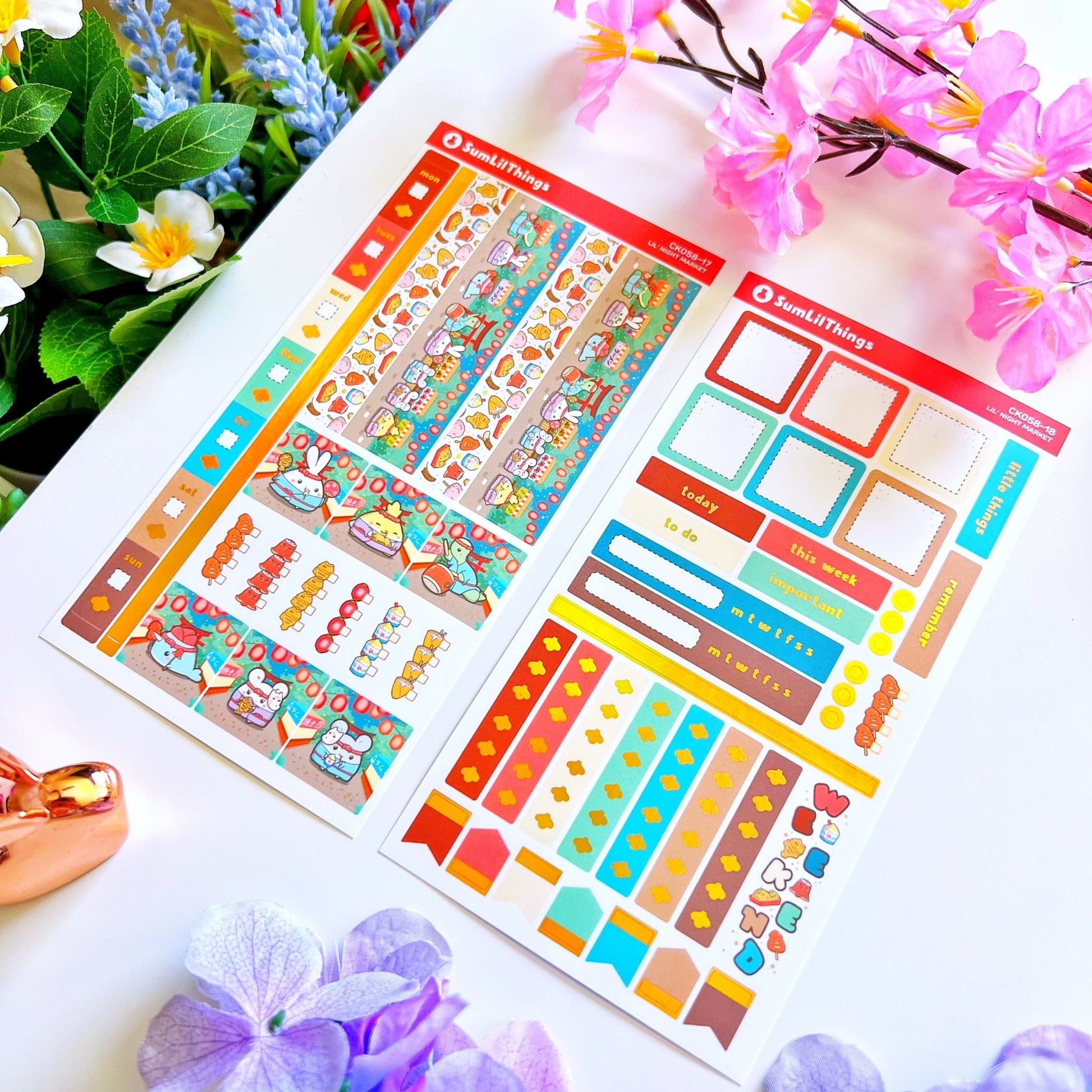 Hobonichi WEEKS - Lil' Night Market - Holo Gold - SumLilThings