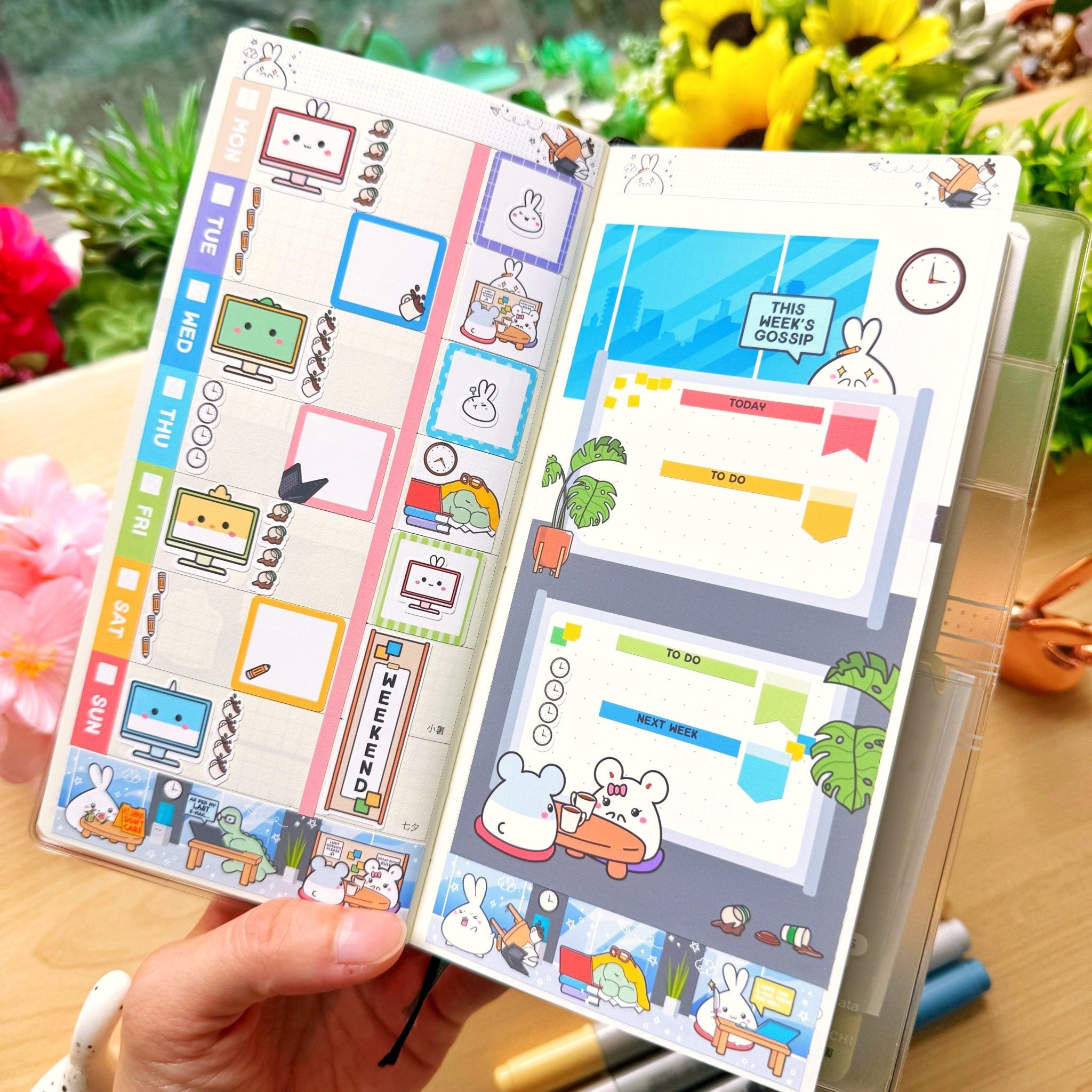 Hobonichi WEEKS - Lil' Office Life - Rose Gold Foil - SumLilThings