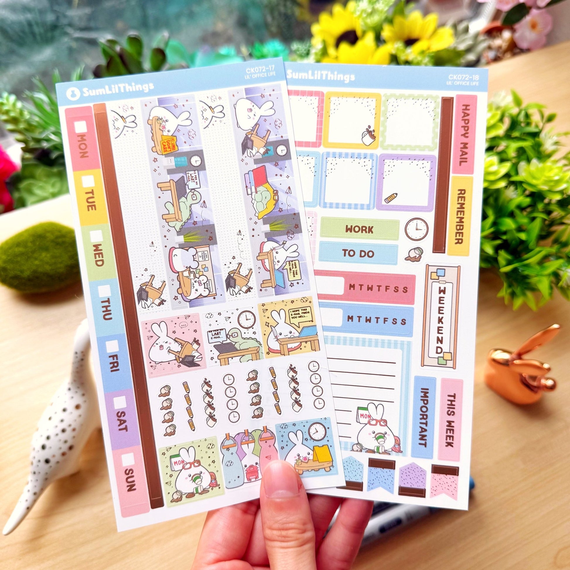 Hobonichi WEEKS - Lil' Office Life - Rose Gold Foil - SumLilThings