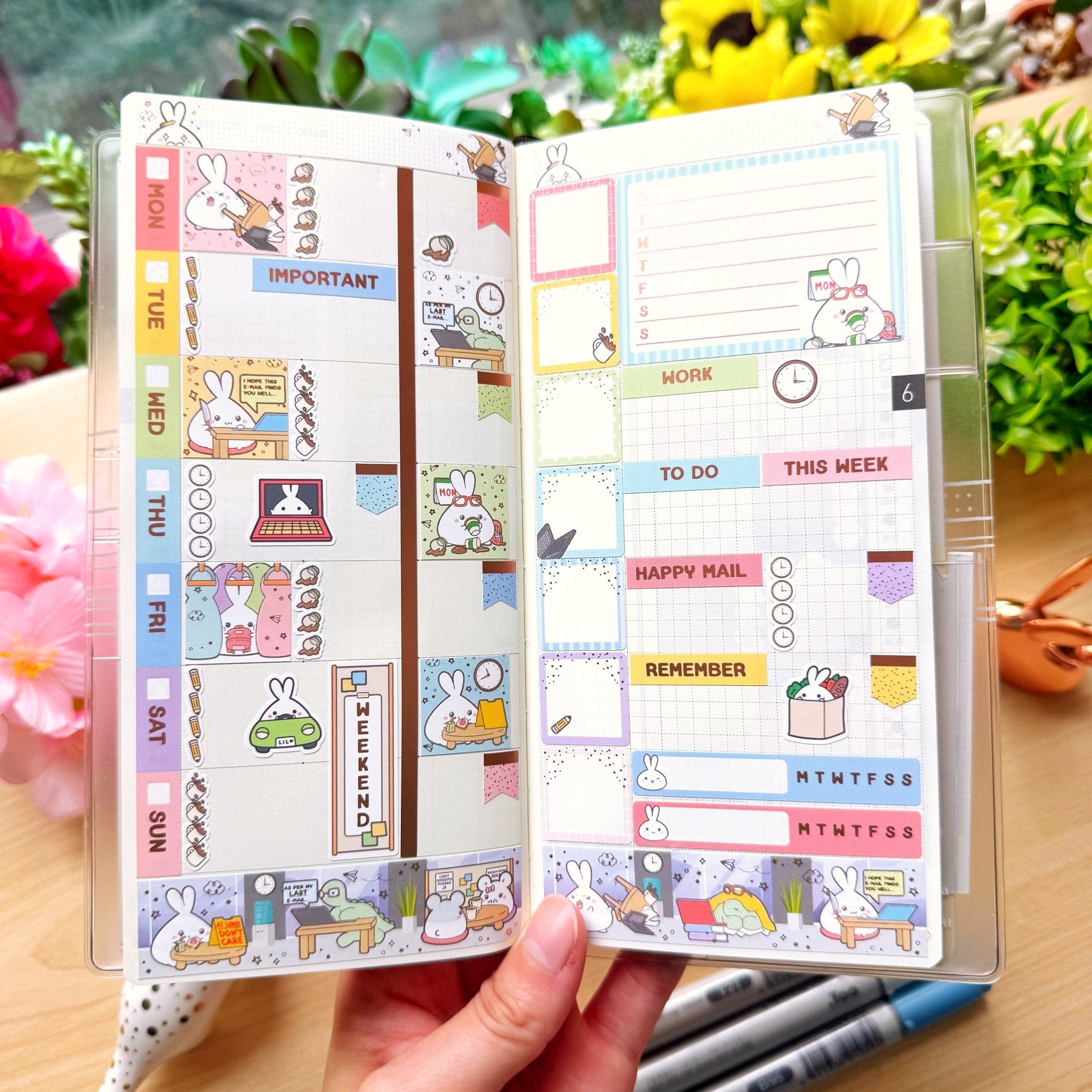 Hobonichi WEEKS - Lil' Office Life - Rose Gold Foil - SumLilThings