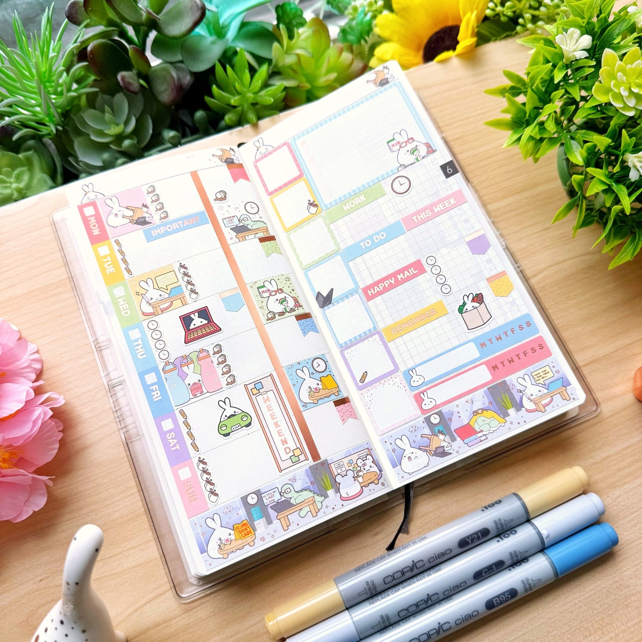 Hobonichi WEEKS - Lil' Office Life - Rose Gold Foil - SumLilThings