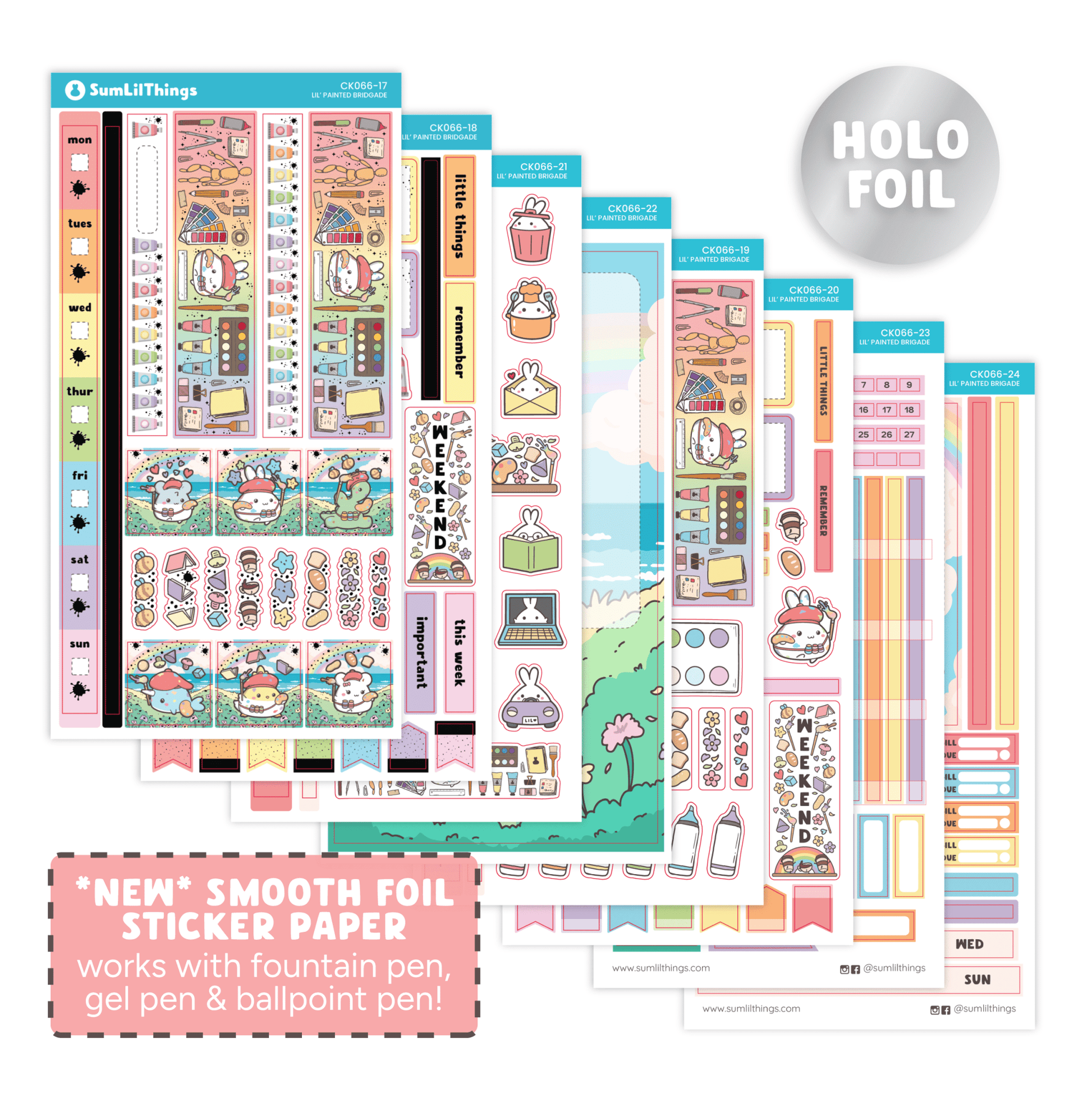 Hobonichi WEEKS - Lil' Painted Brigade - Holo Foil - SumLilThings